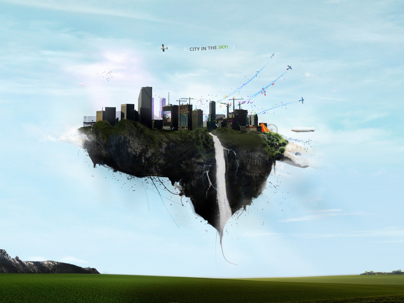 Небесный город обои