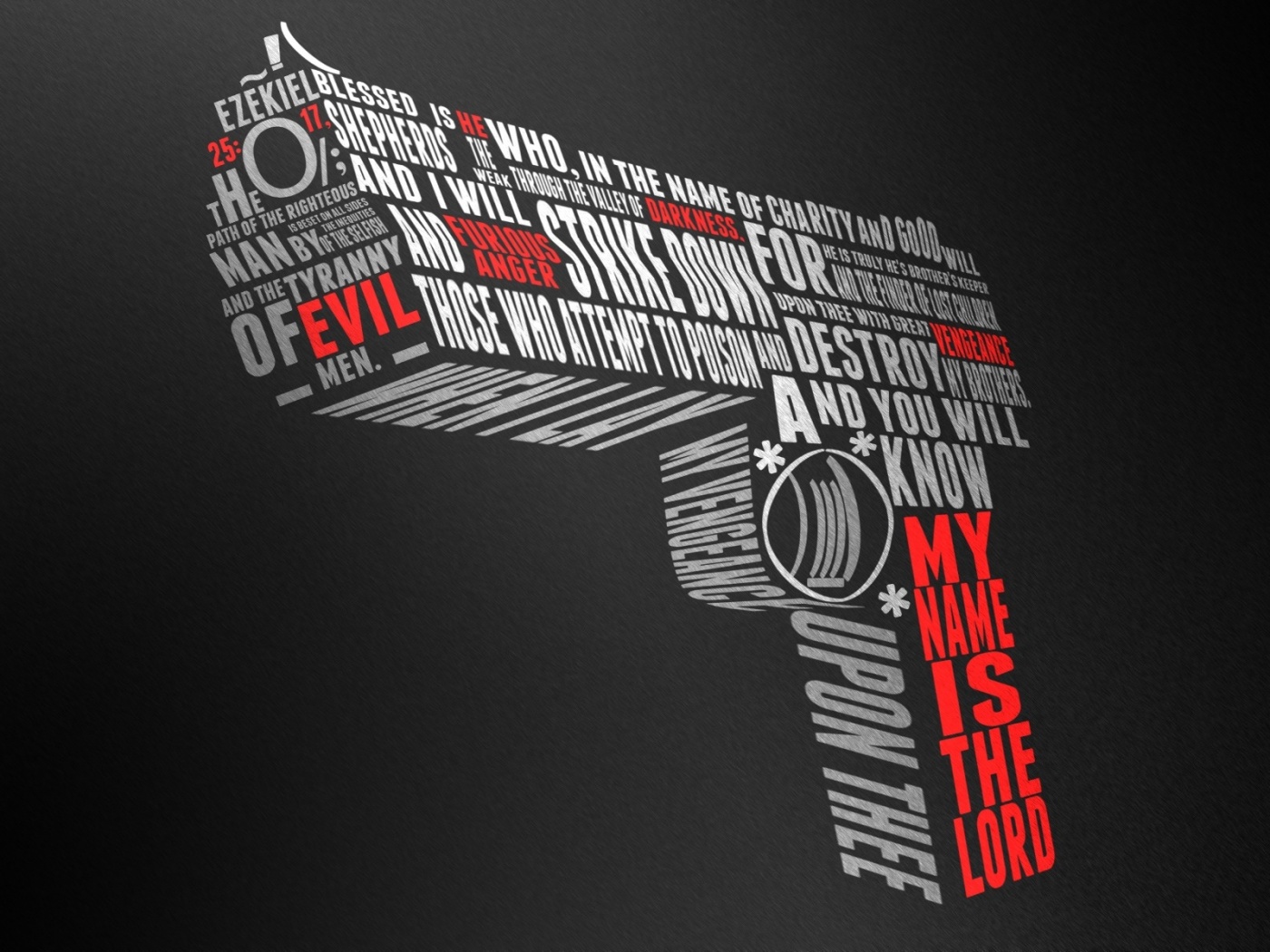 Пистолет из слов обои