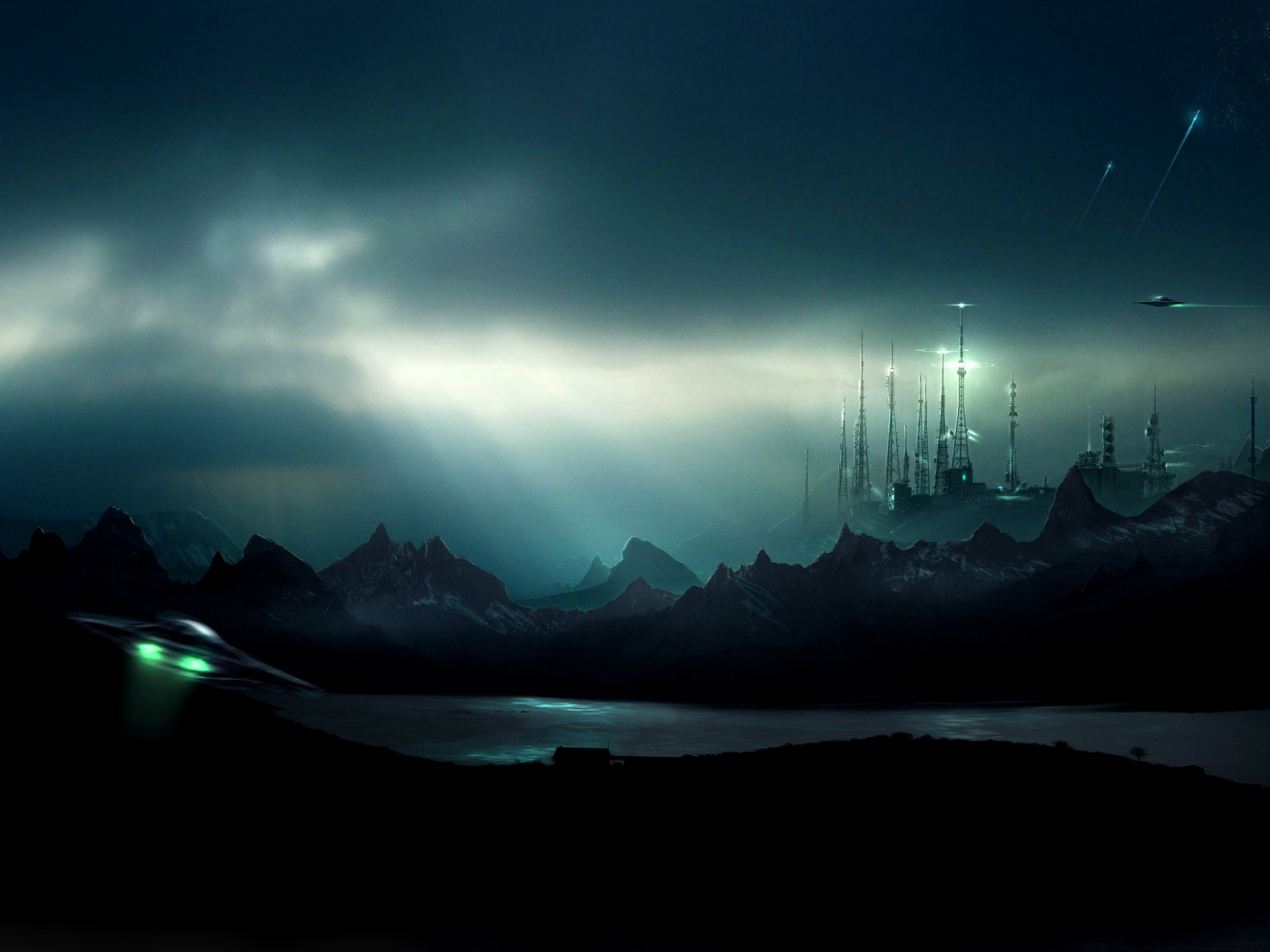 Долина в стиле SciFi обои