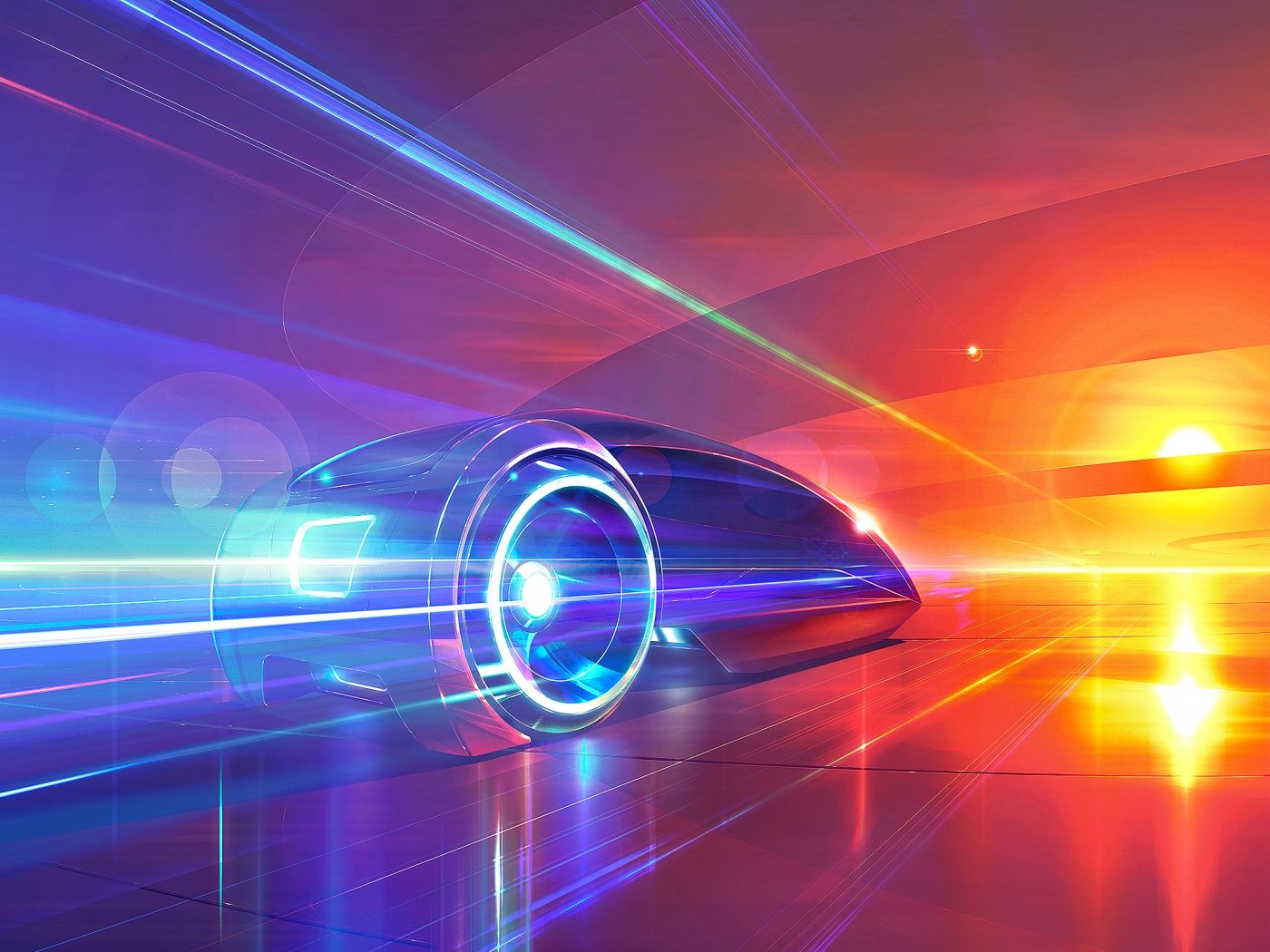 В закат обои