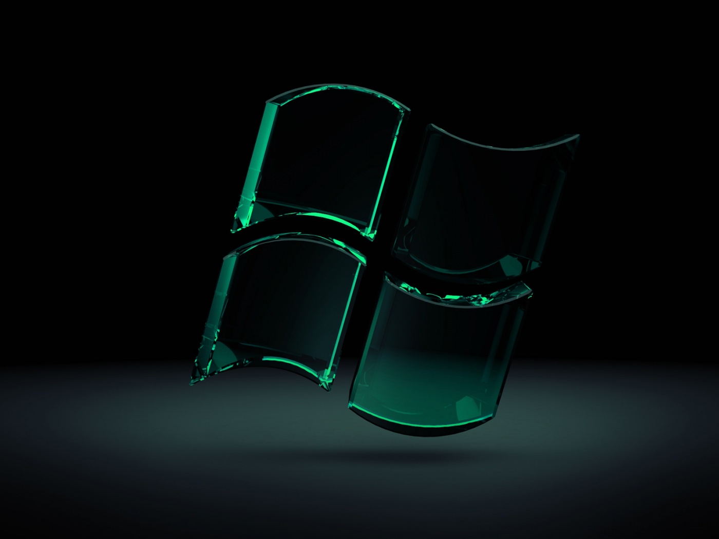 Логотип Windows из стекла обои