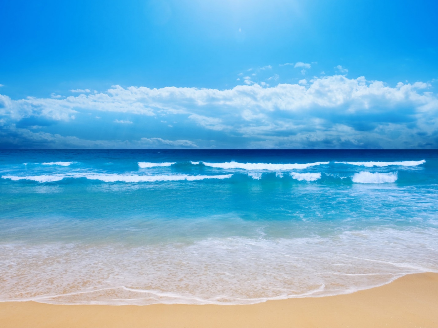 Потрясающий вид на морской пляж обои