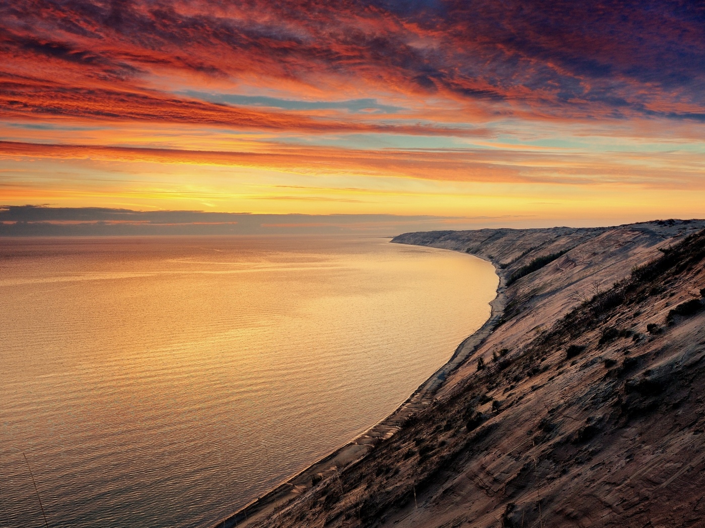 Море на закате обои