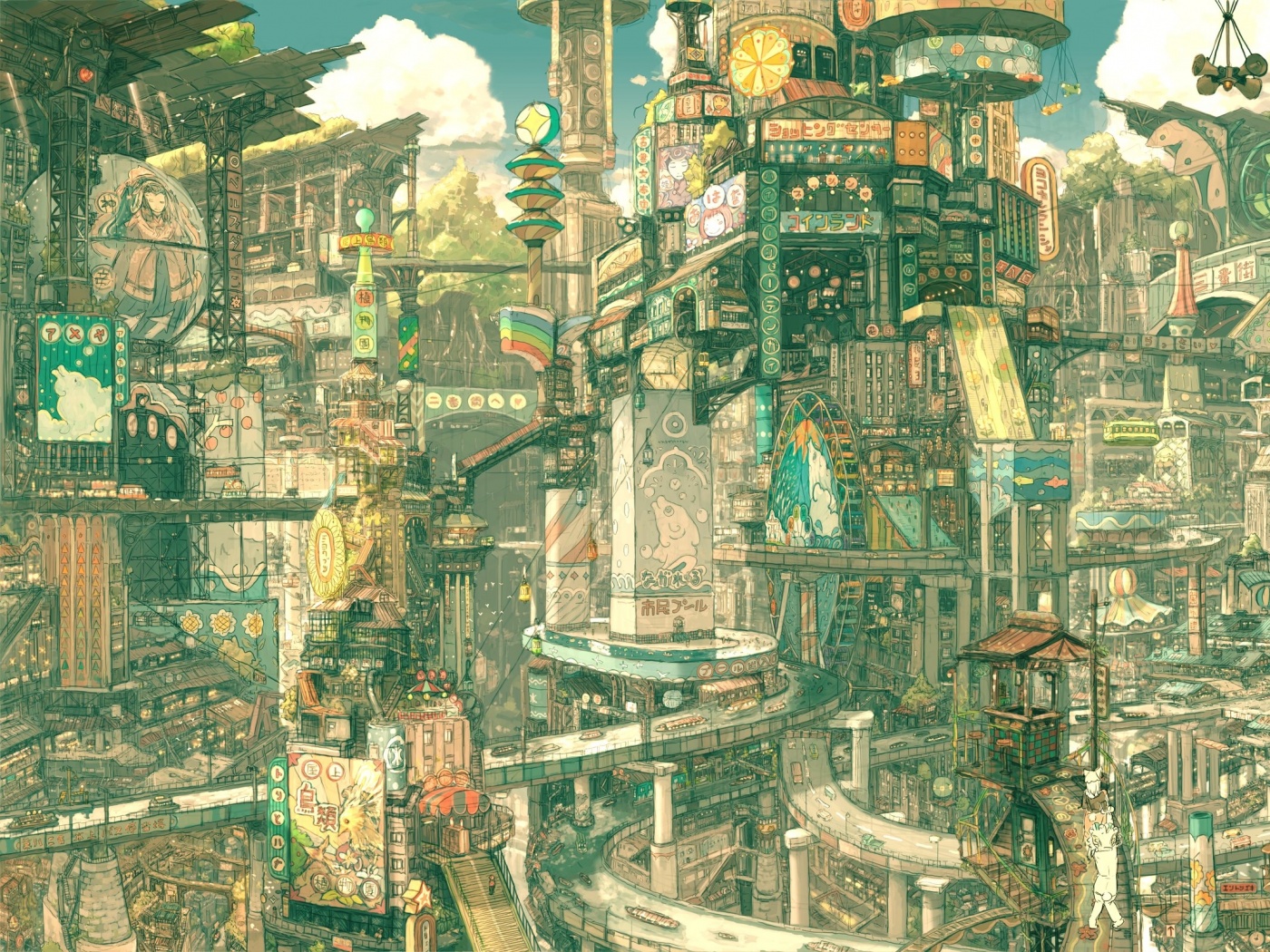 Город будущего обои