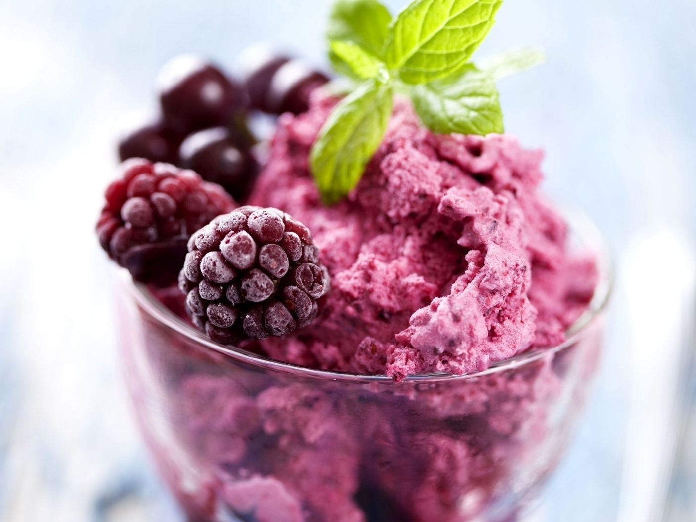 Ягодное мороженное обои