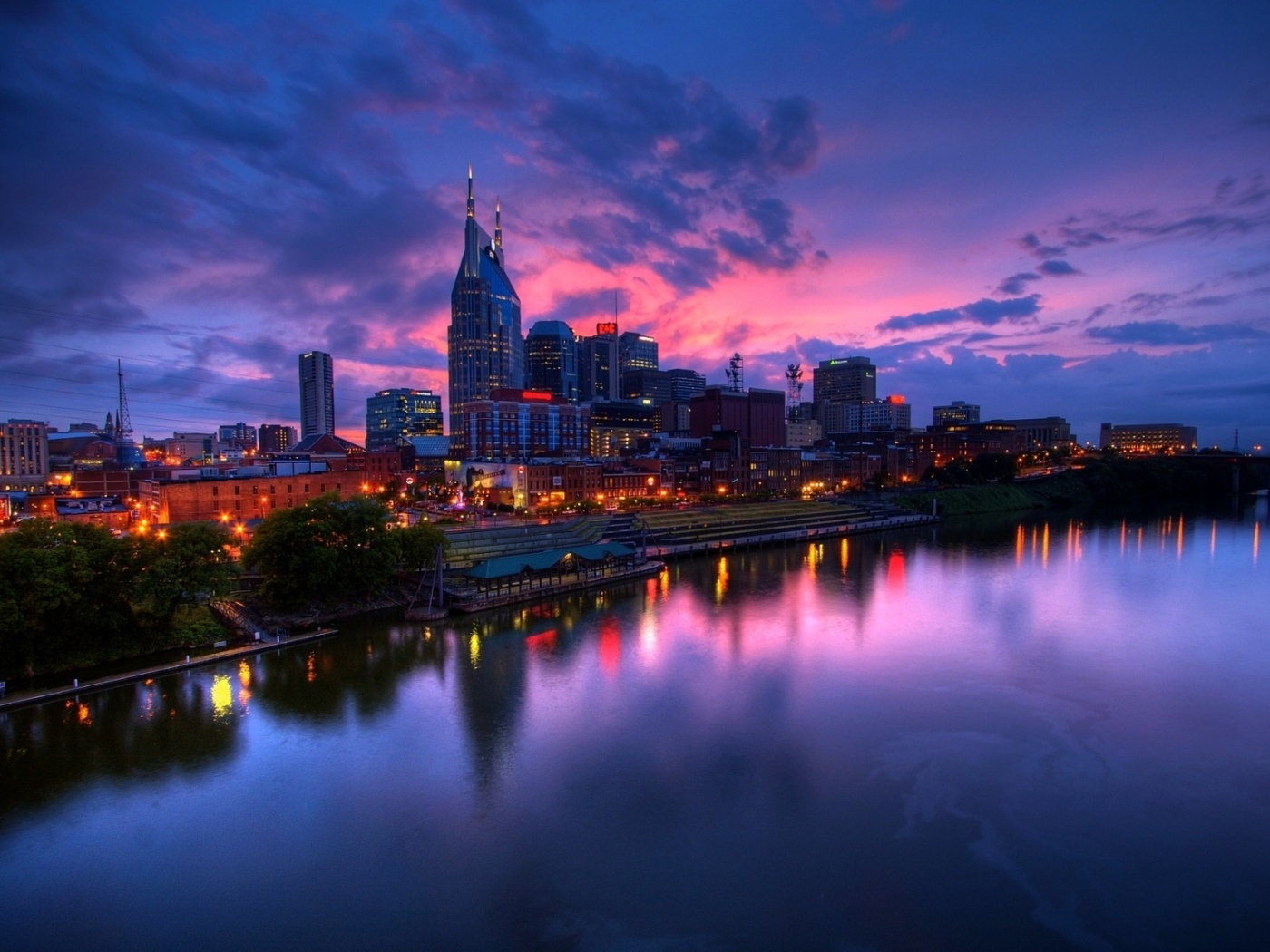 Ночной город обои