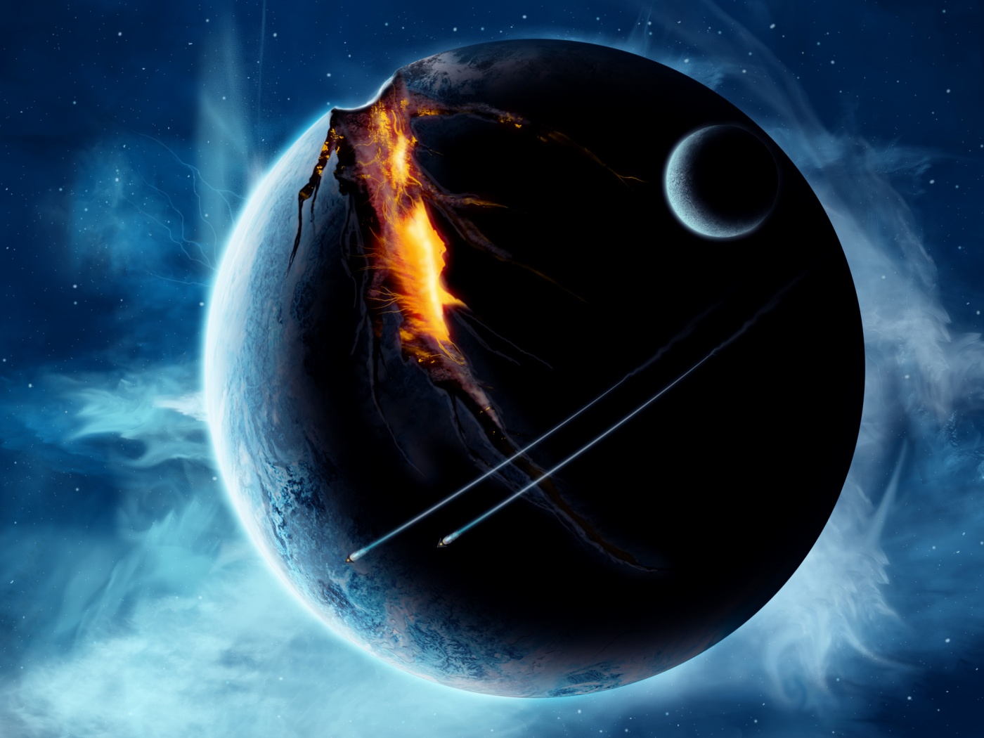 Эвакуация с гибнущей планеты обои