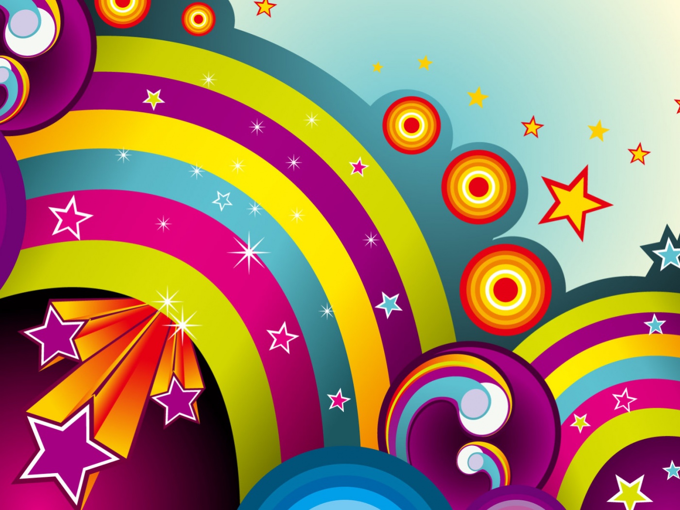 Векторные радуги обои