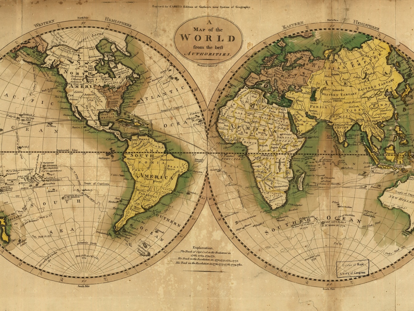 Старинная карта мира обои