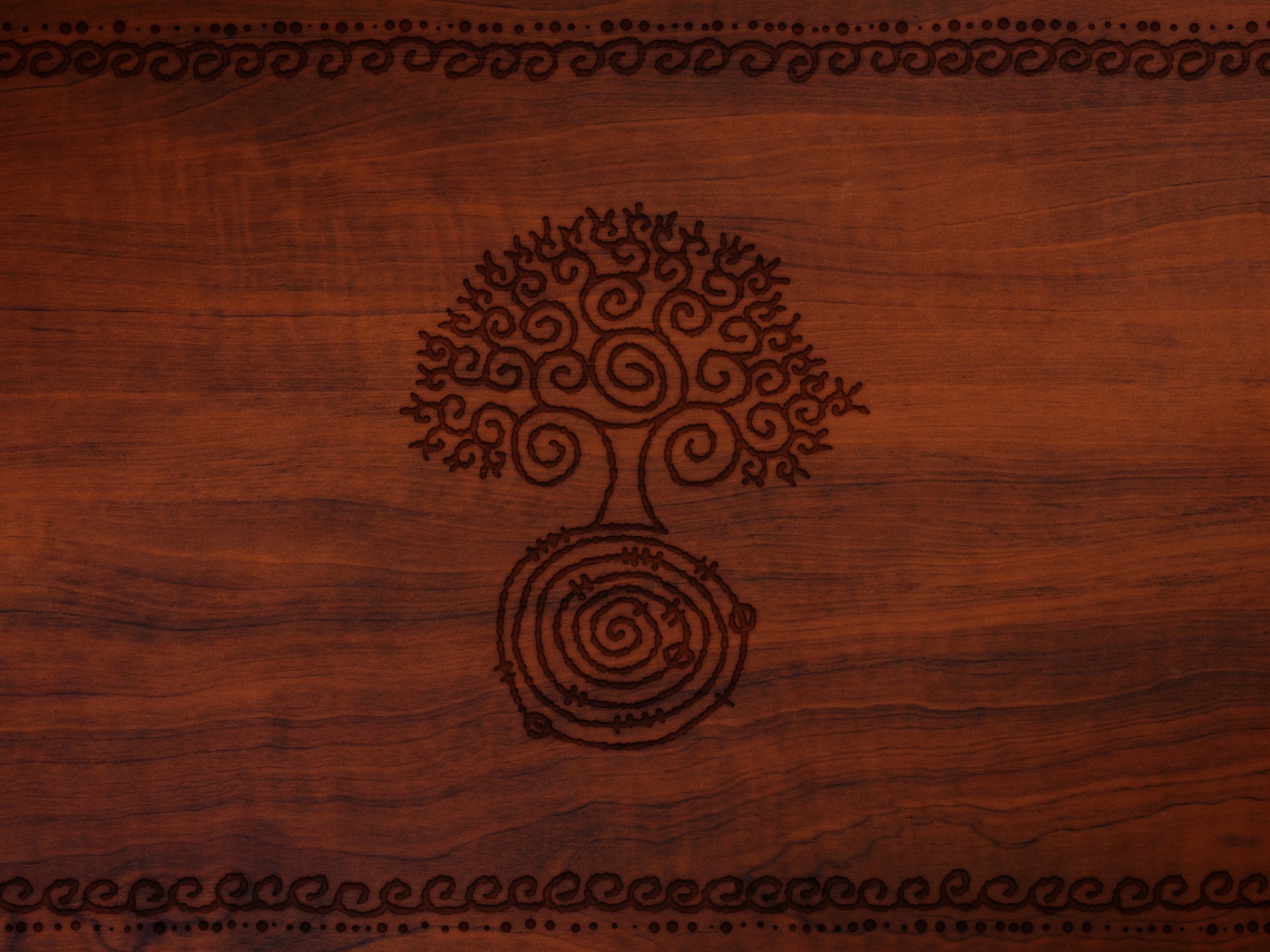 Выжженный рисунок дерева обои