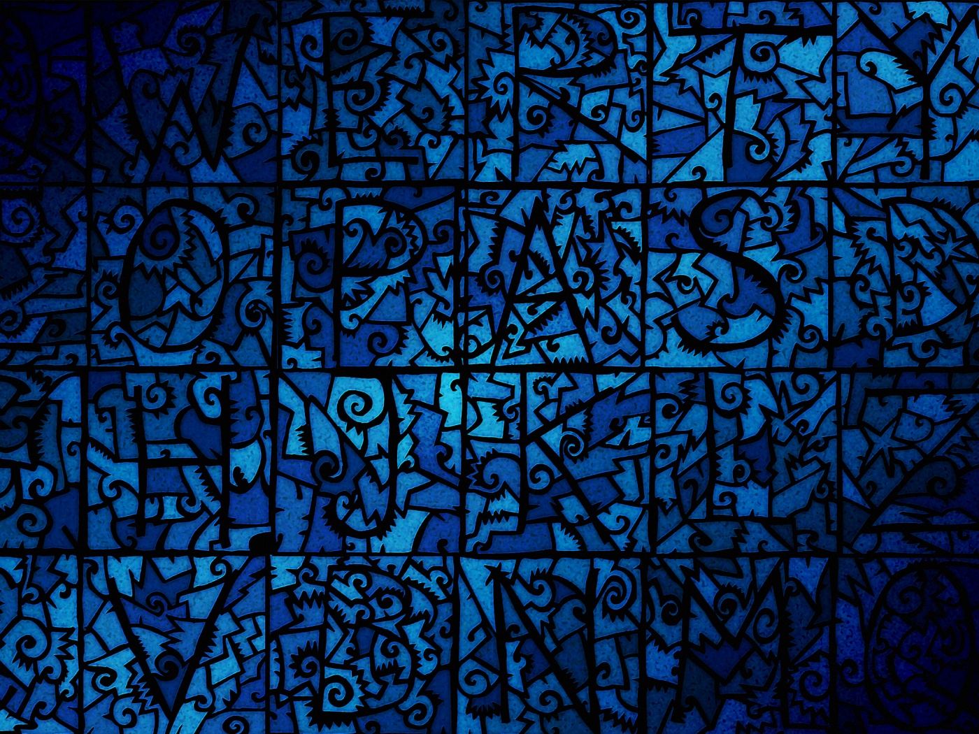 Витражные буквы обои