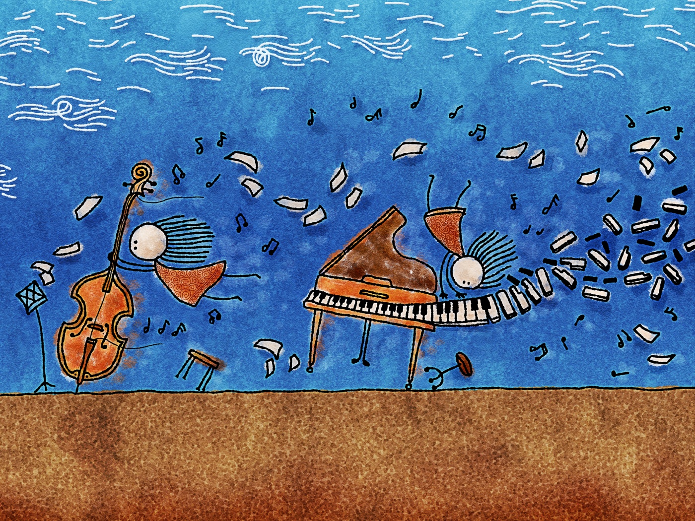 Воздушная инструментальная музыка обои