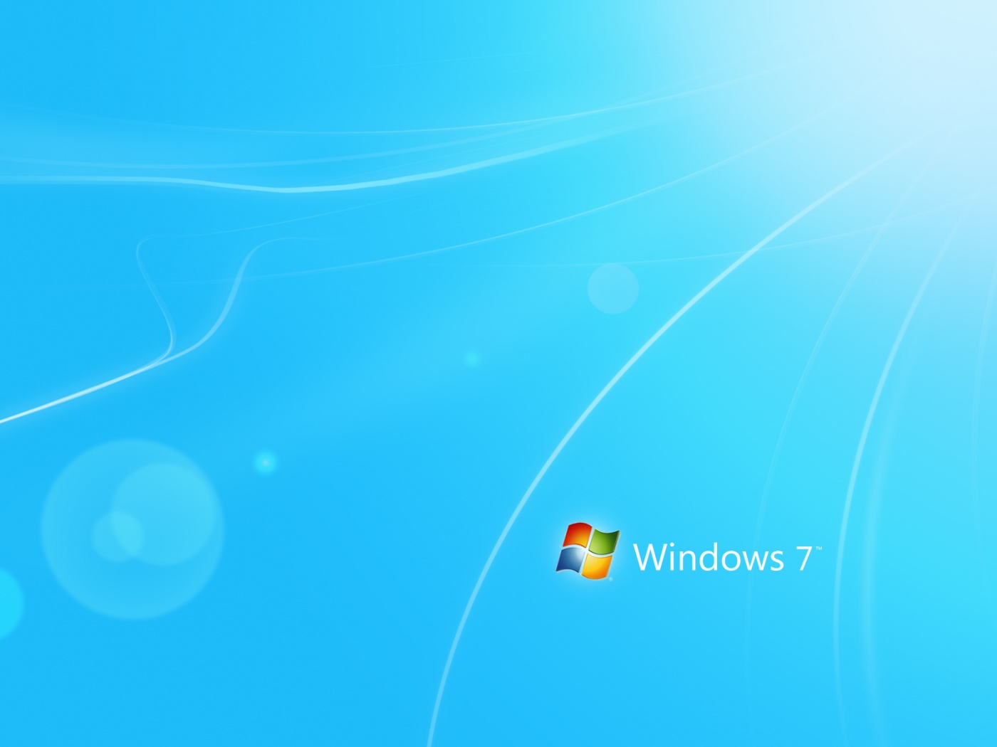 Голубые обои Windows 7 обои