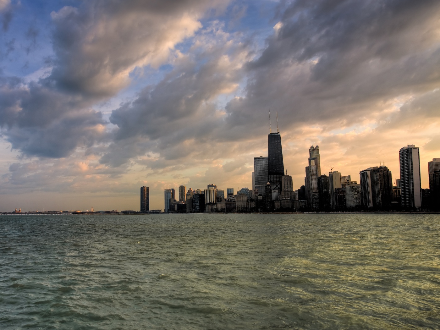 Вид на Чикаго обои