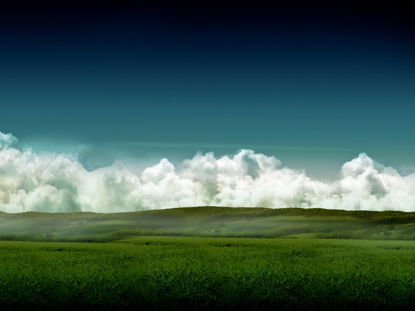 Облака у самой земли обои