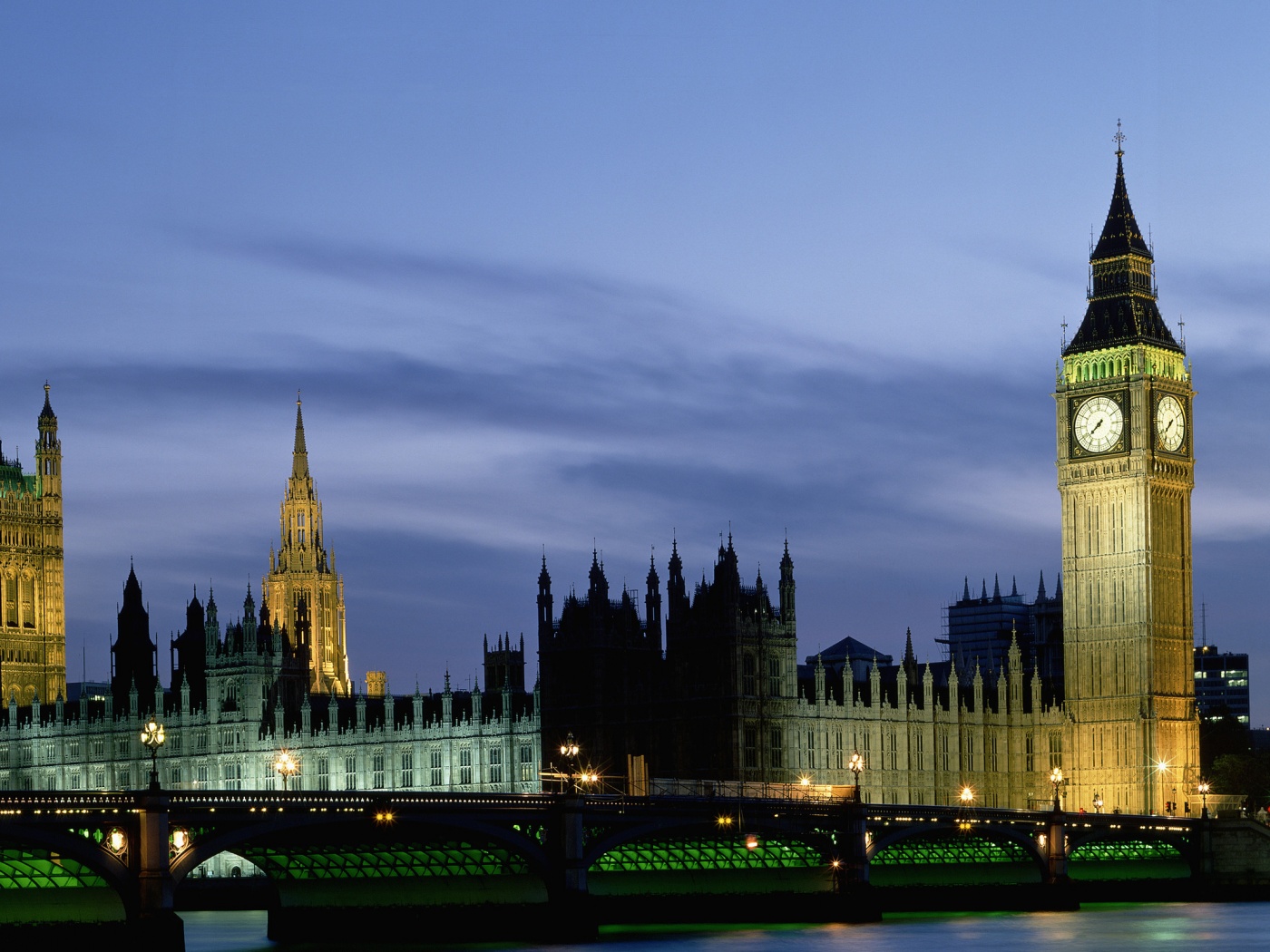 Биг Бен и здание парламента ночью обои