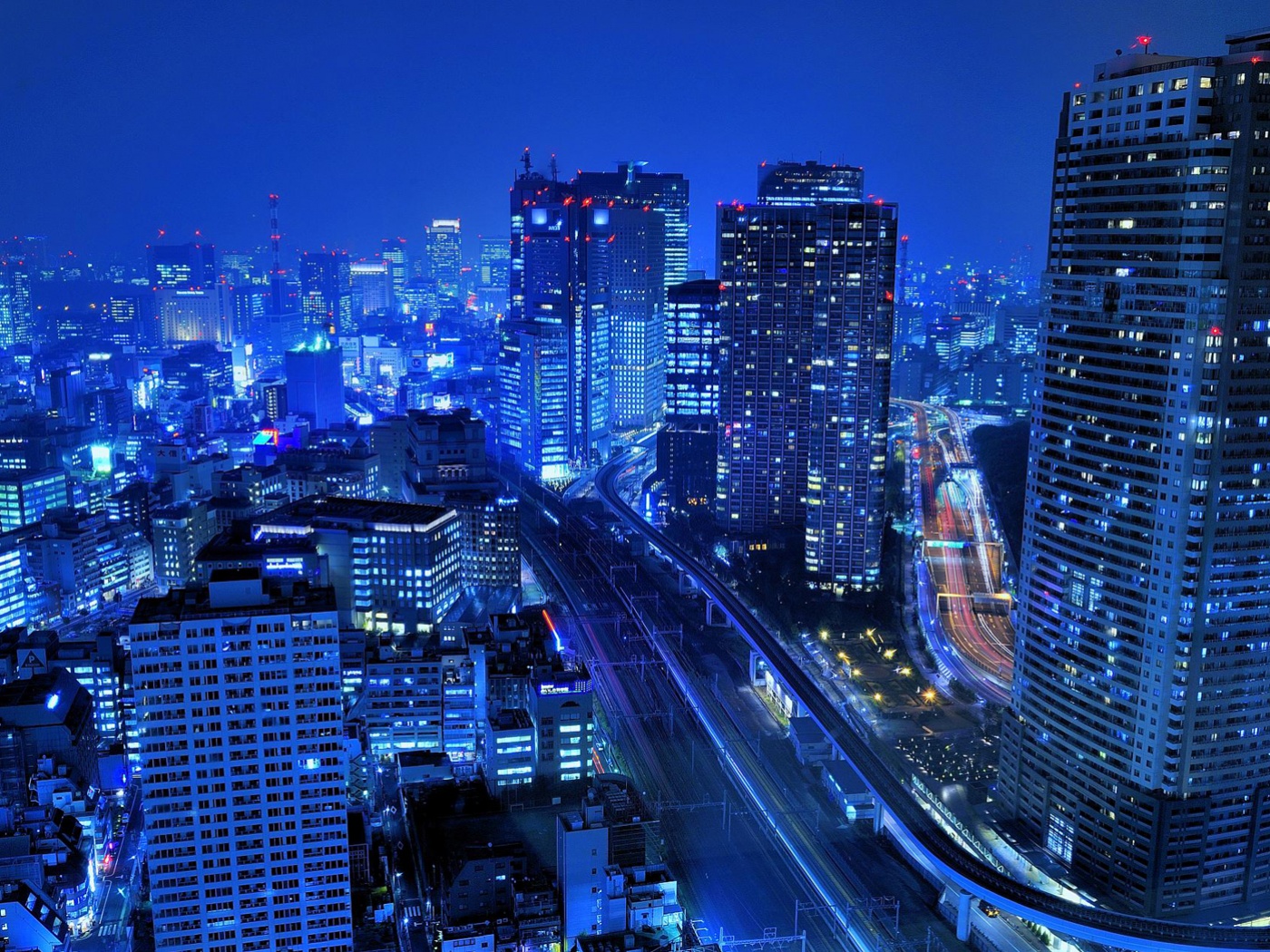 Ночной город обои