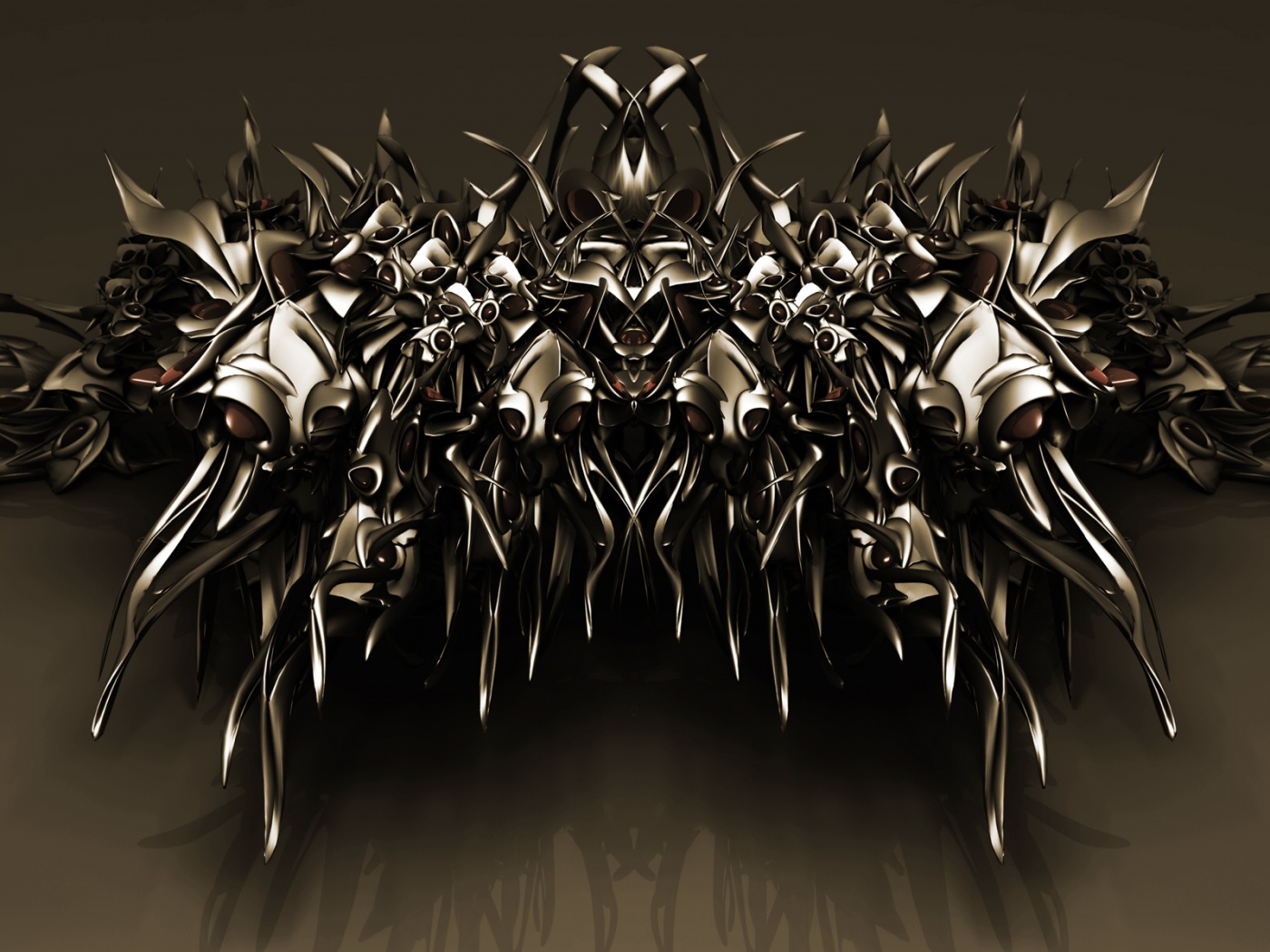 Страшная трехмерная абстракция обои