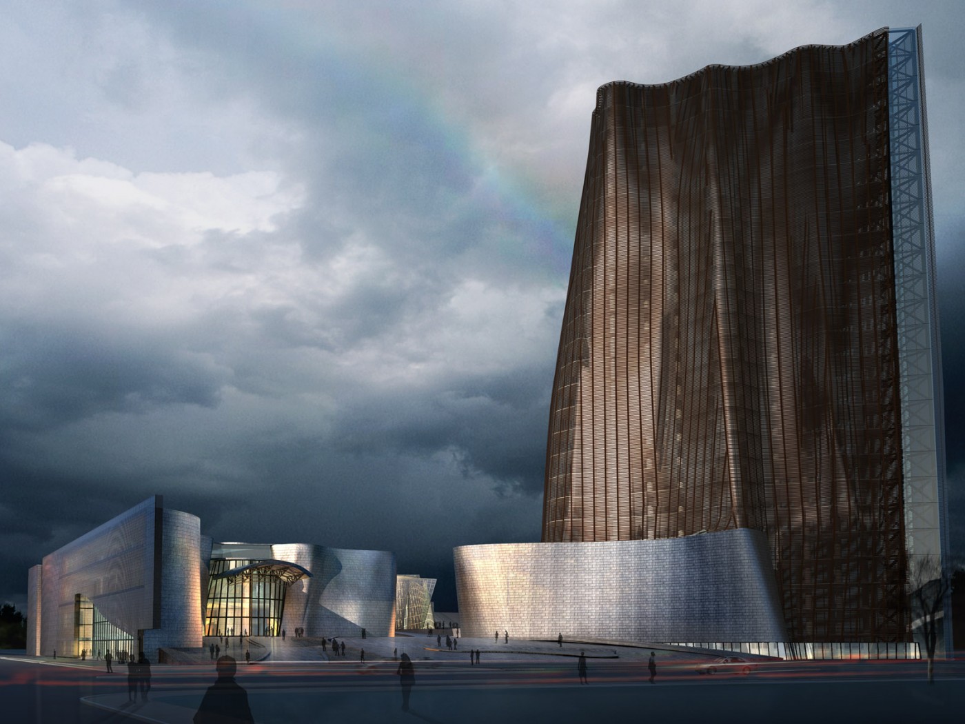 Здание обои