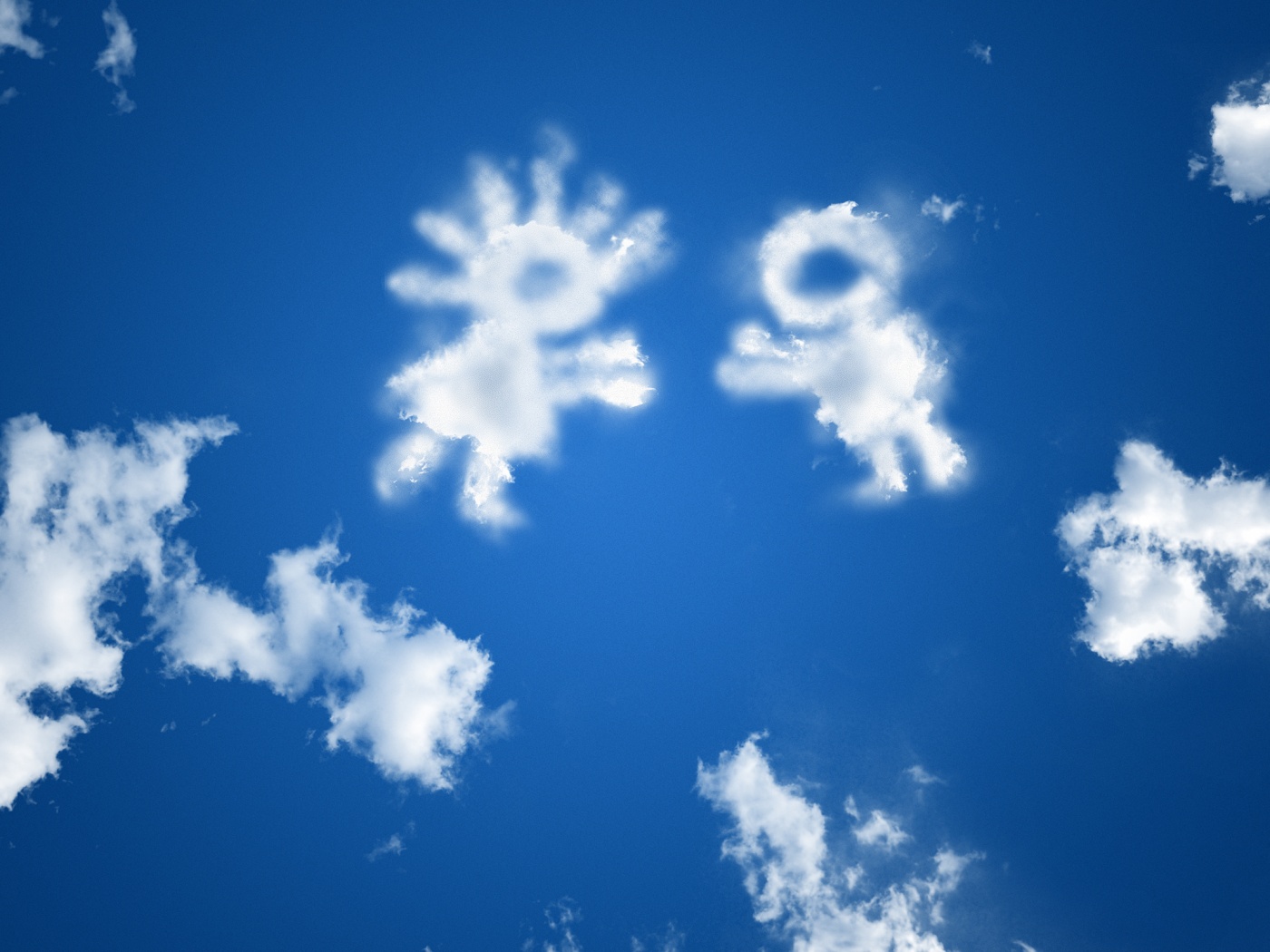 Фигуры из облакоа обои