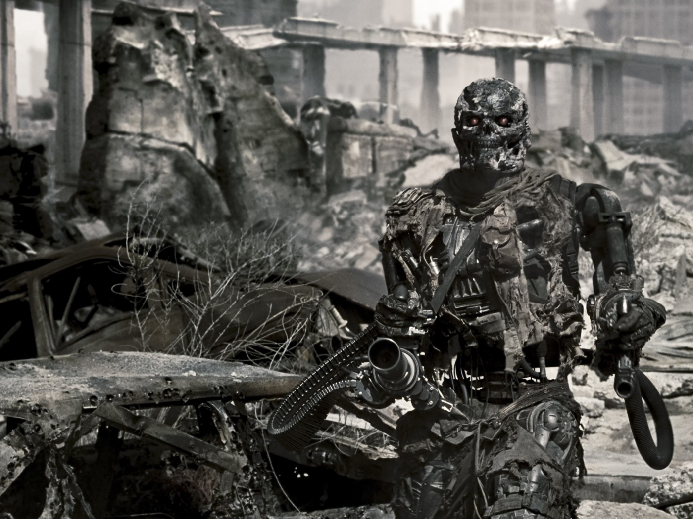 Терминатор на развалинах обои