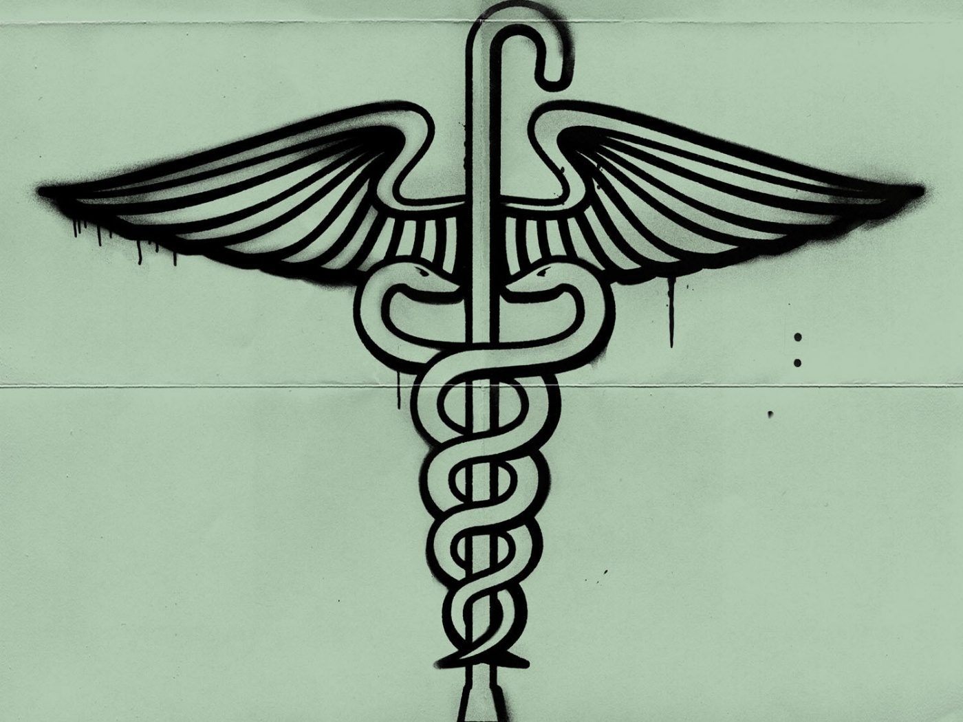 Змеи на трости — граффити обои