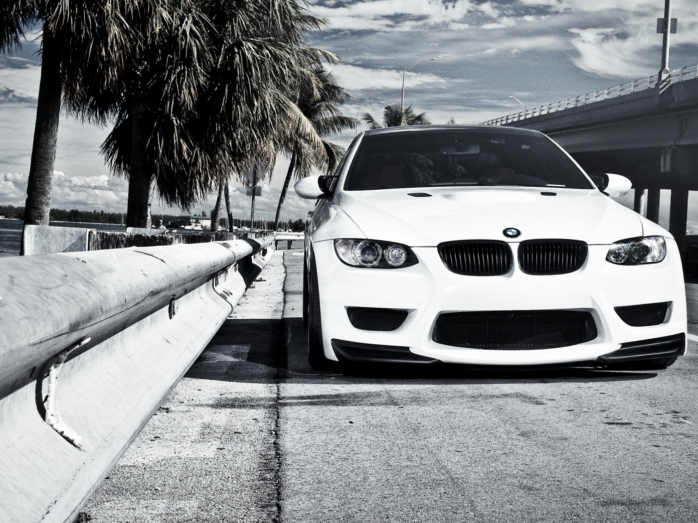 BMW в тропиках обои