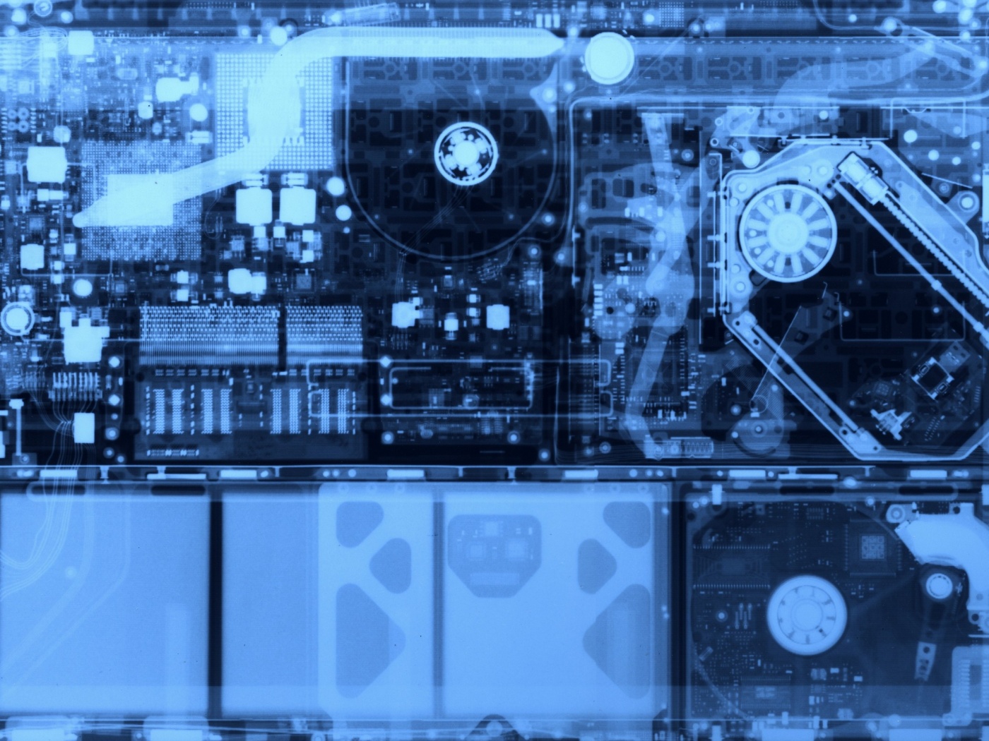 Рентгеновский снимок ноутбука обои