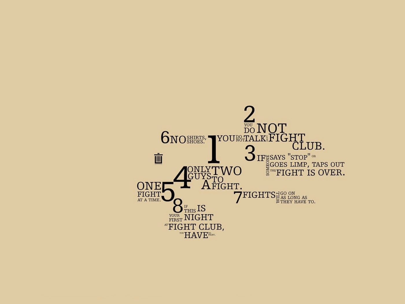 Правила бойцовского клуба обои