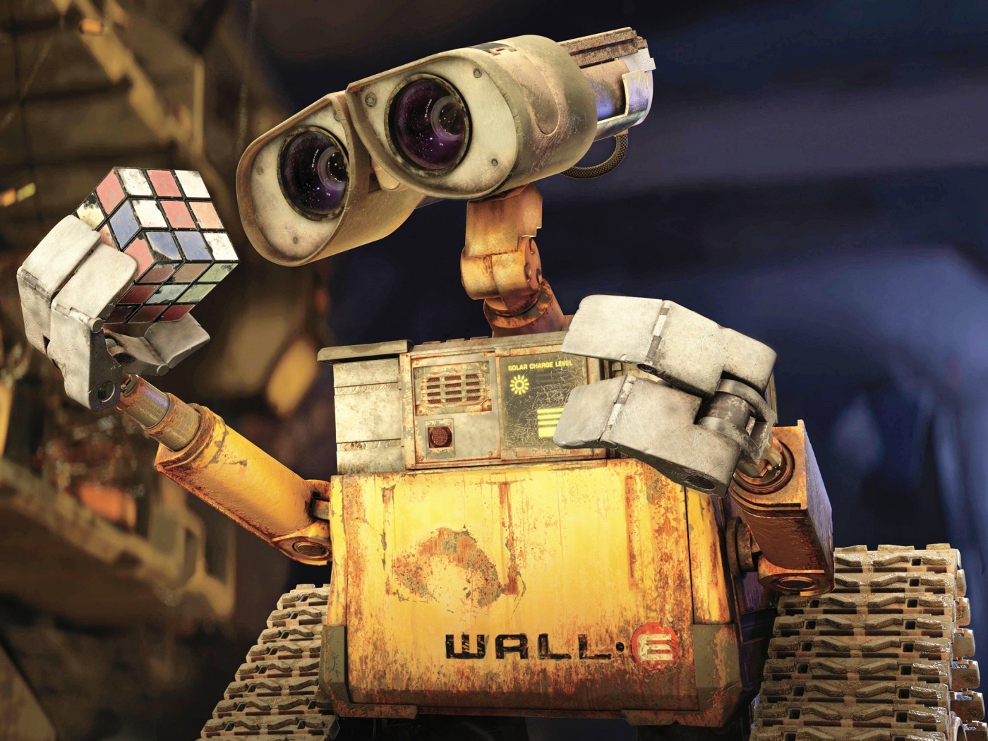 Валли и кубик Рубика обои