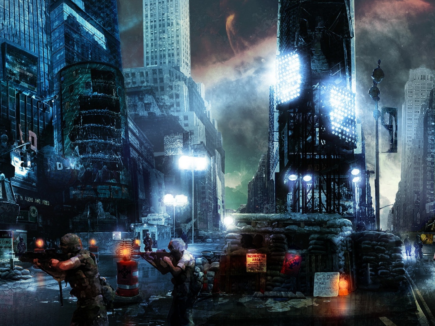 Укрепления на Таймс-сквер обои