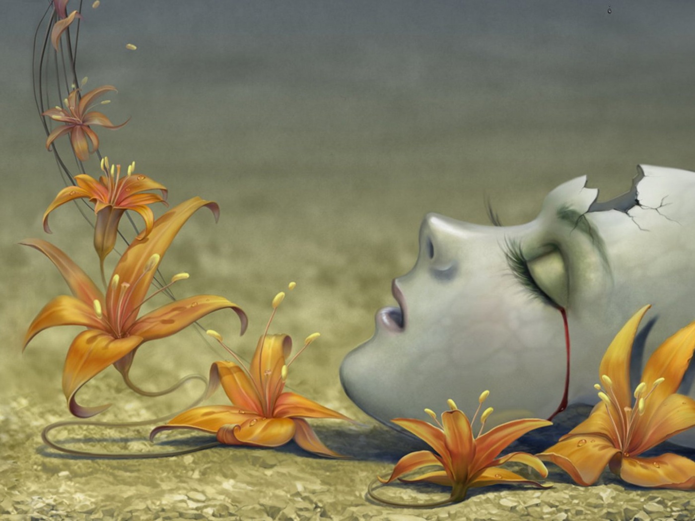 Разбитая маска обои