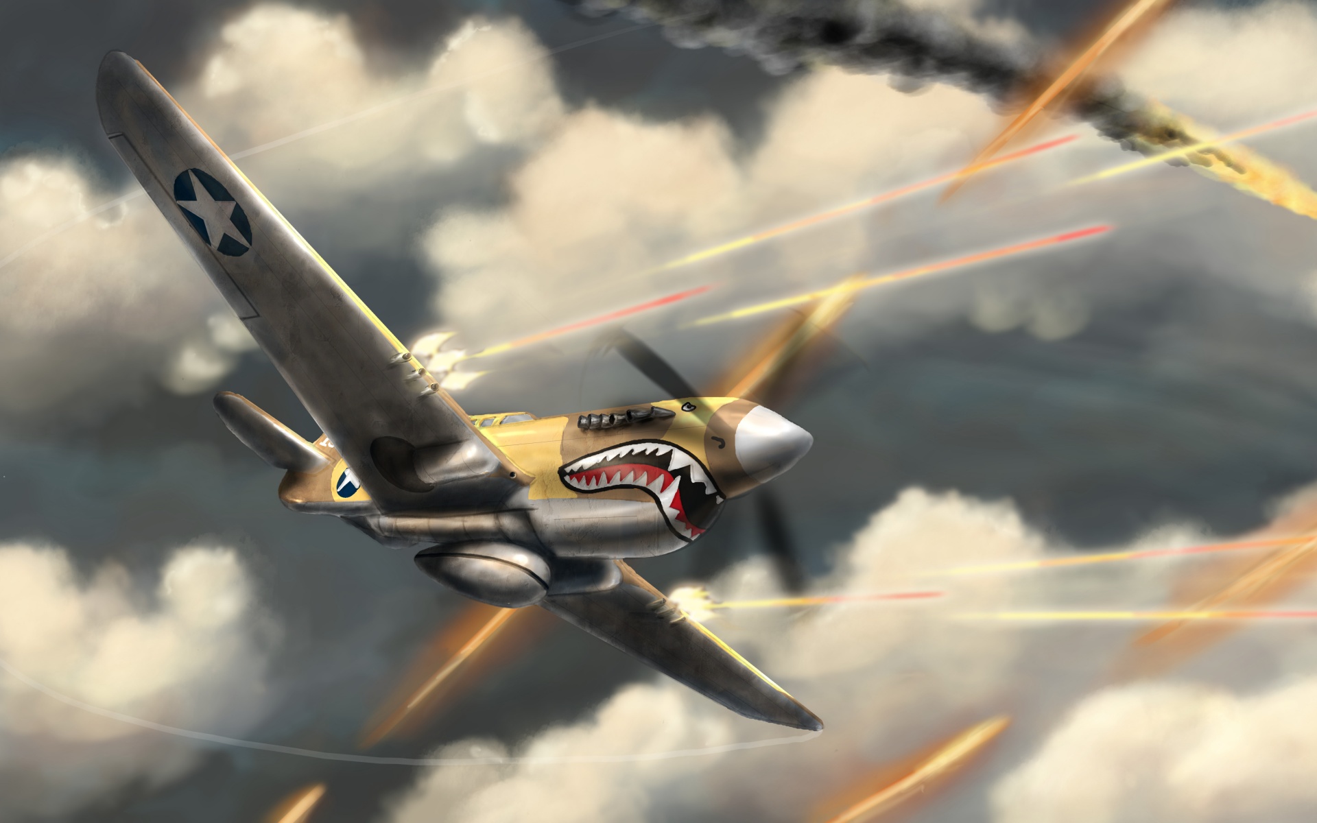 Истребитель акула обои