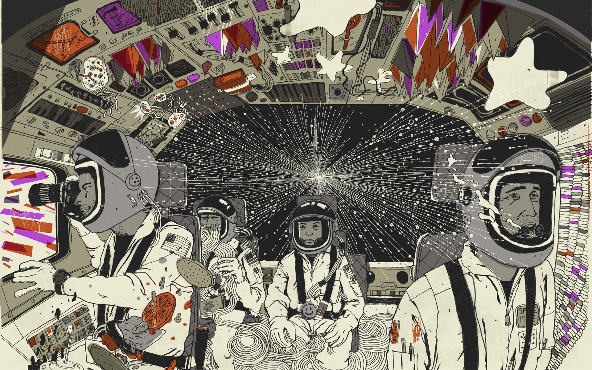 Упоротые космонавты обои