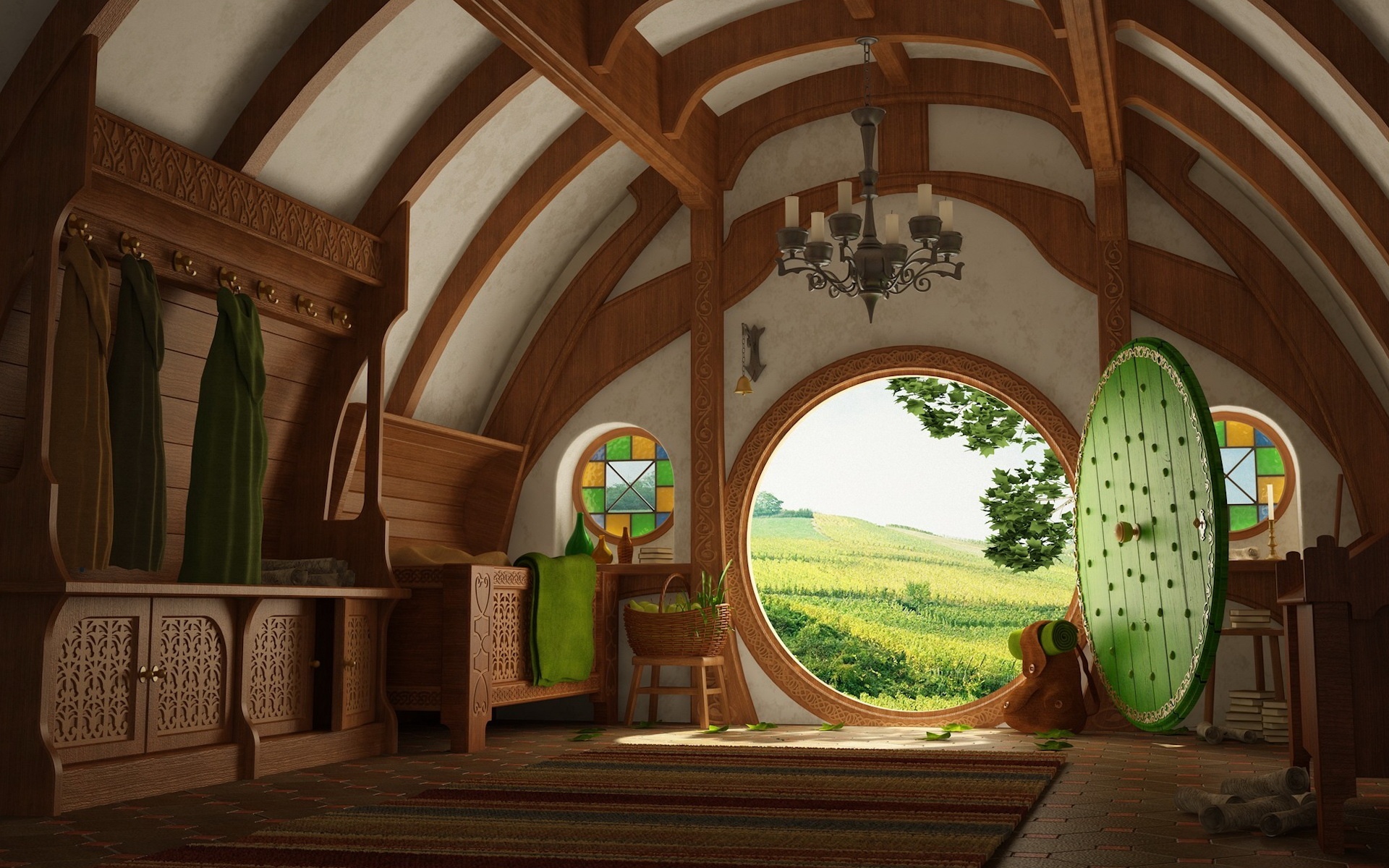 Дом хоббитов обои