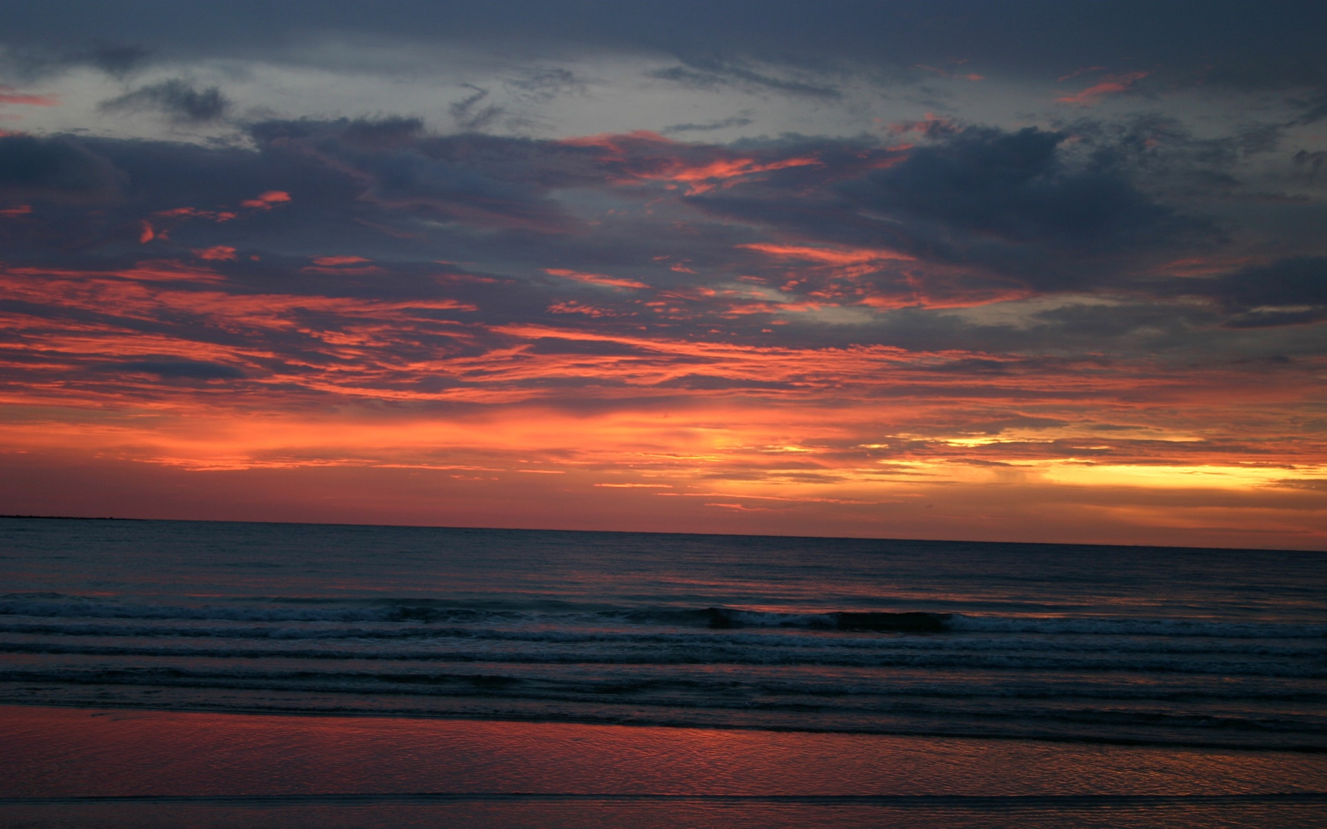 Закат на море обои