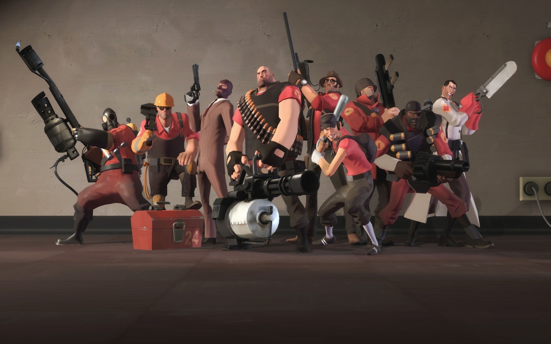 Герои игры Team Fortress 2 обои