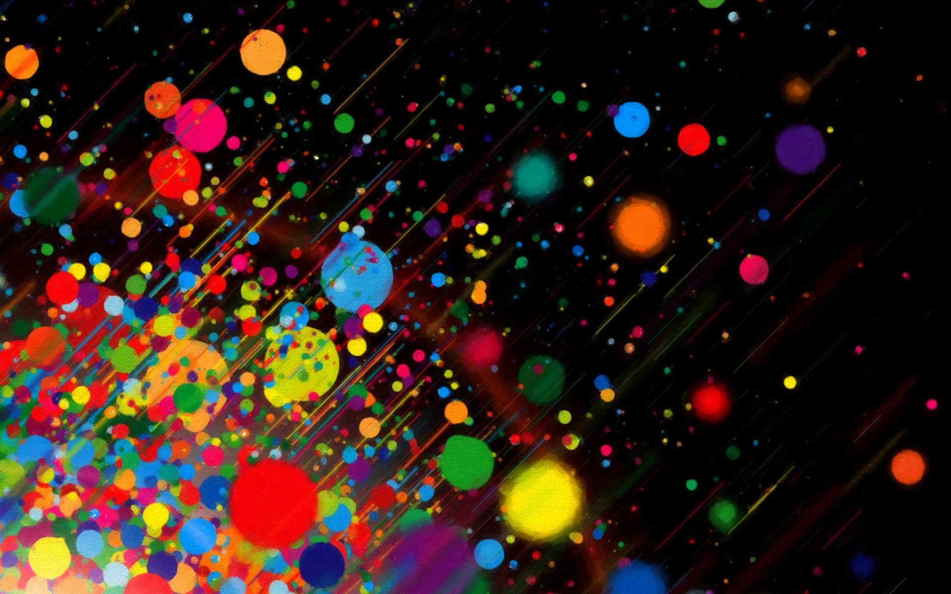 Полёт разноцветных кругов обои