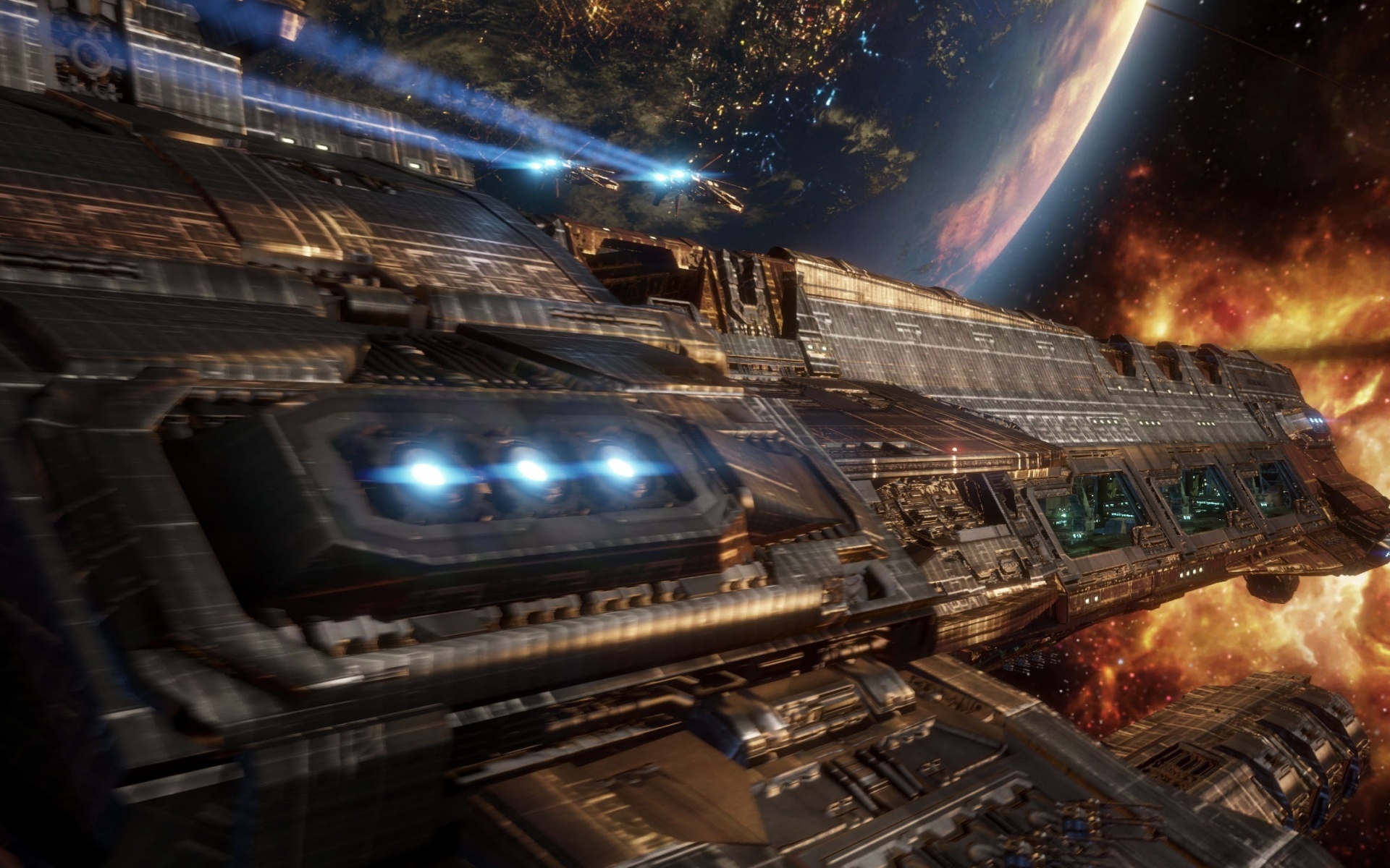 Космический корабль обои