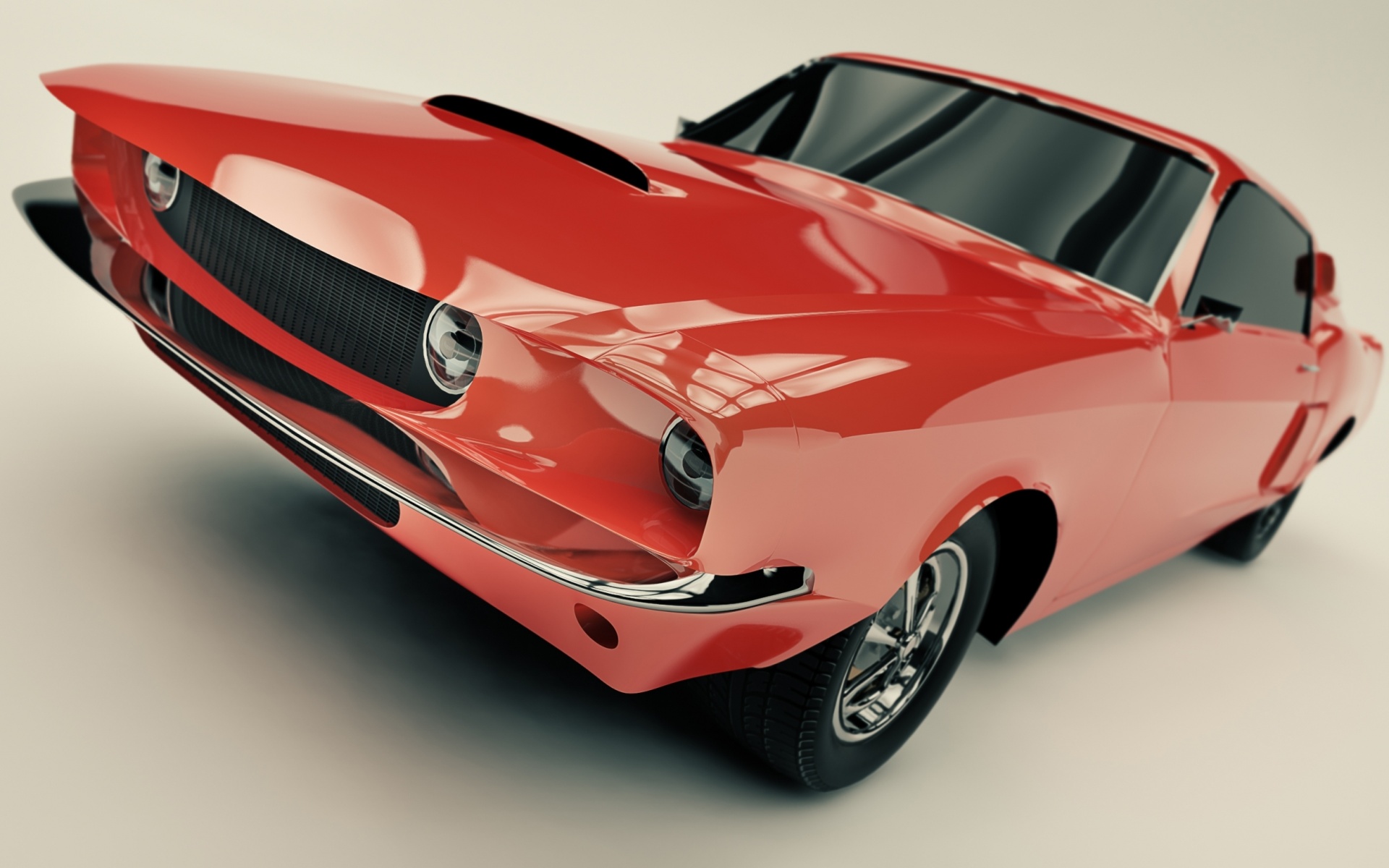 Красный ретро автомобиль обои