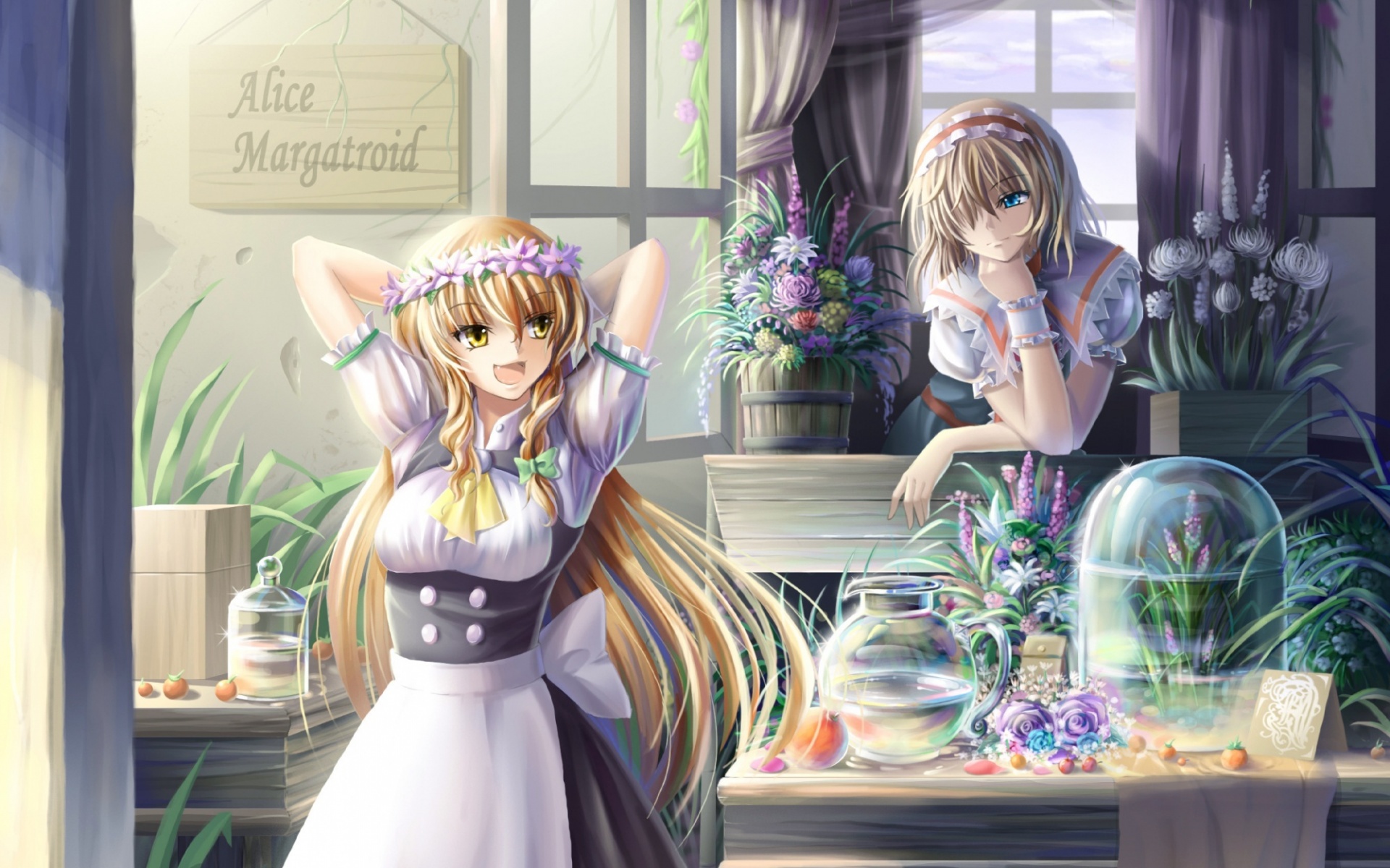 Анимешное утро обои