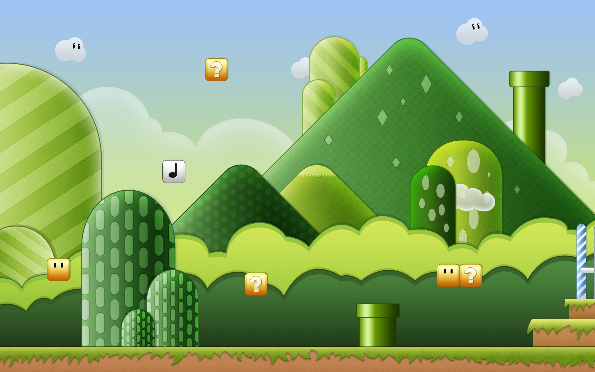 Мир Супермарио обои