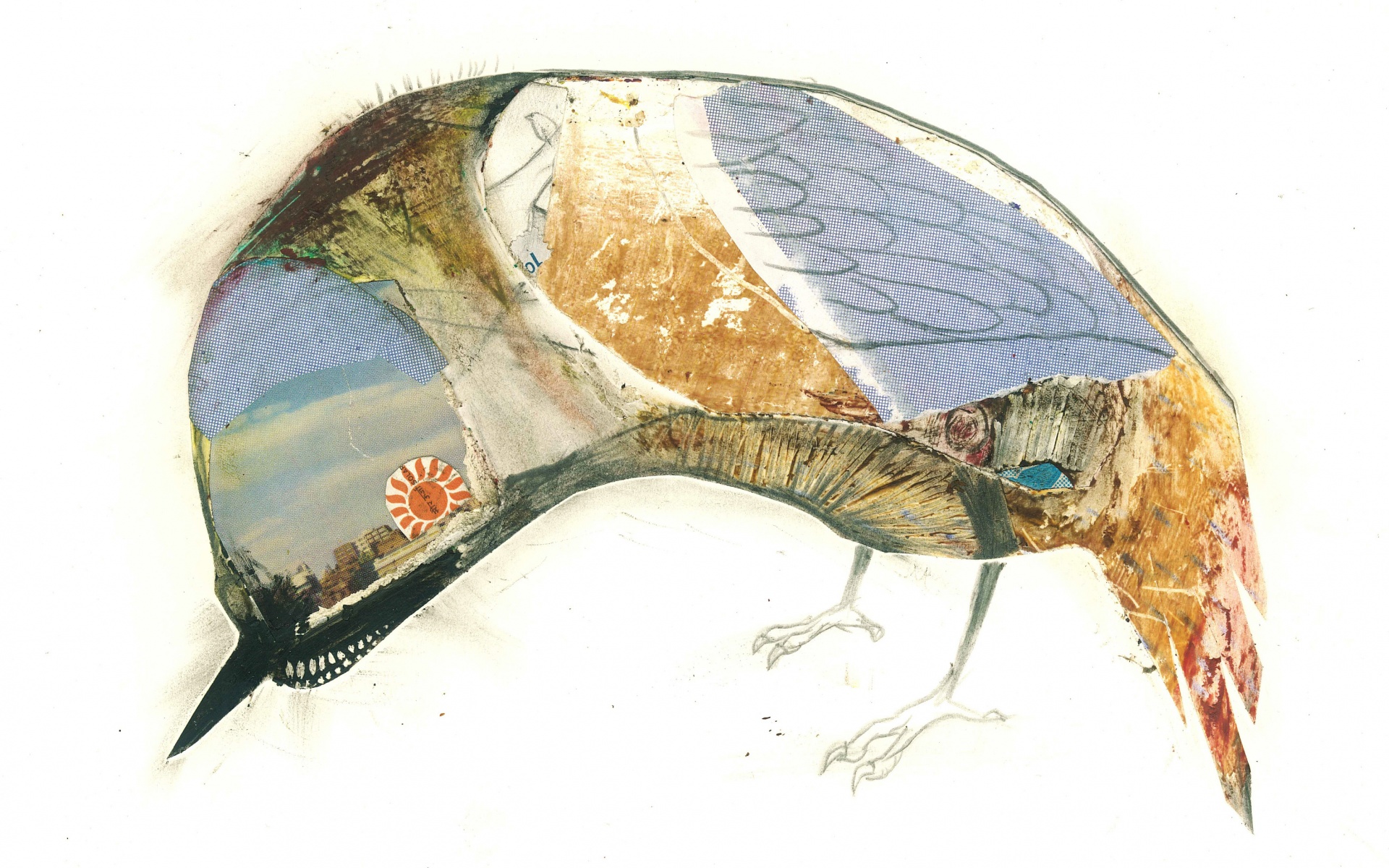 Аппликация Стефана Томпсона "Птица" обои