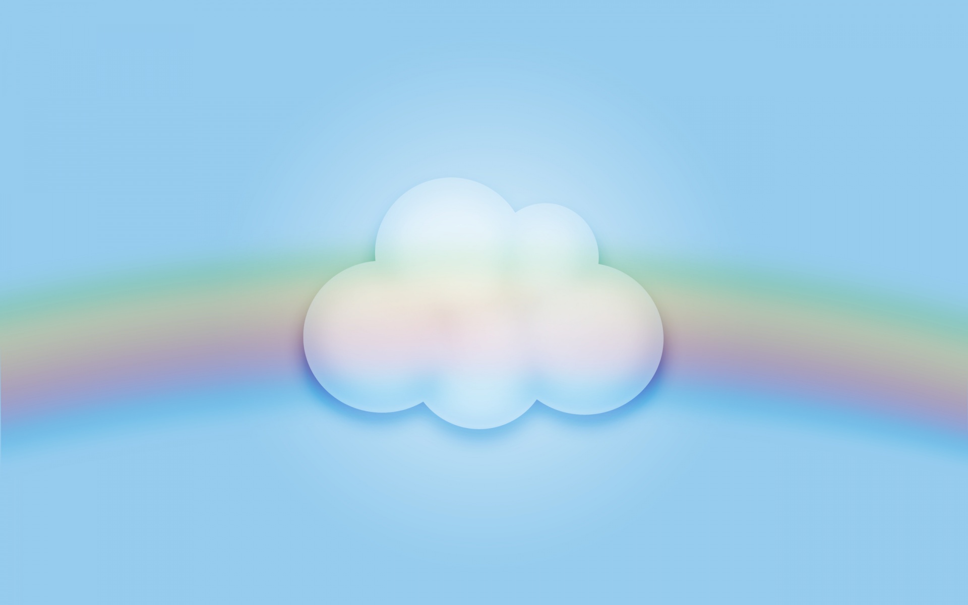 Облако за радугой обои