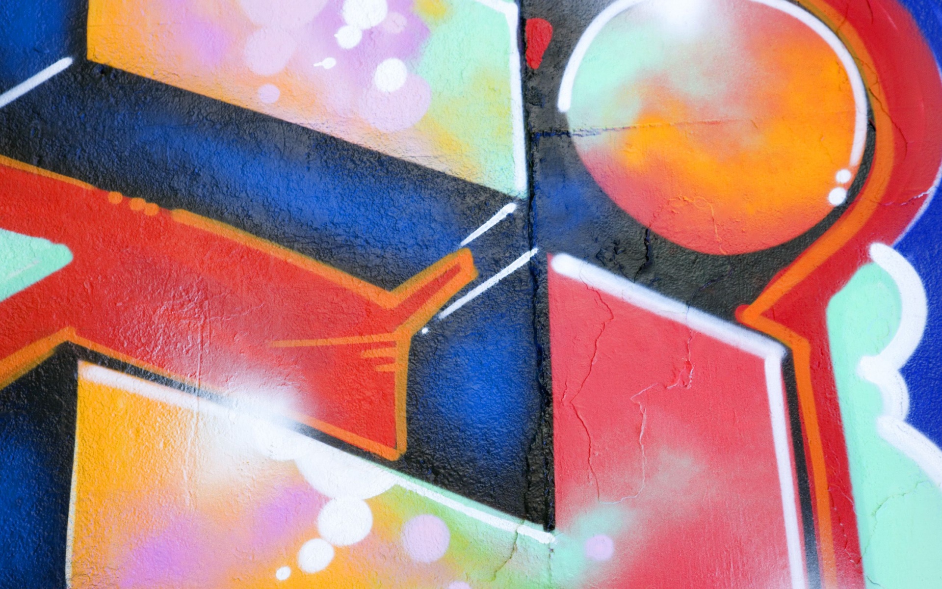 Граффити на стене обои