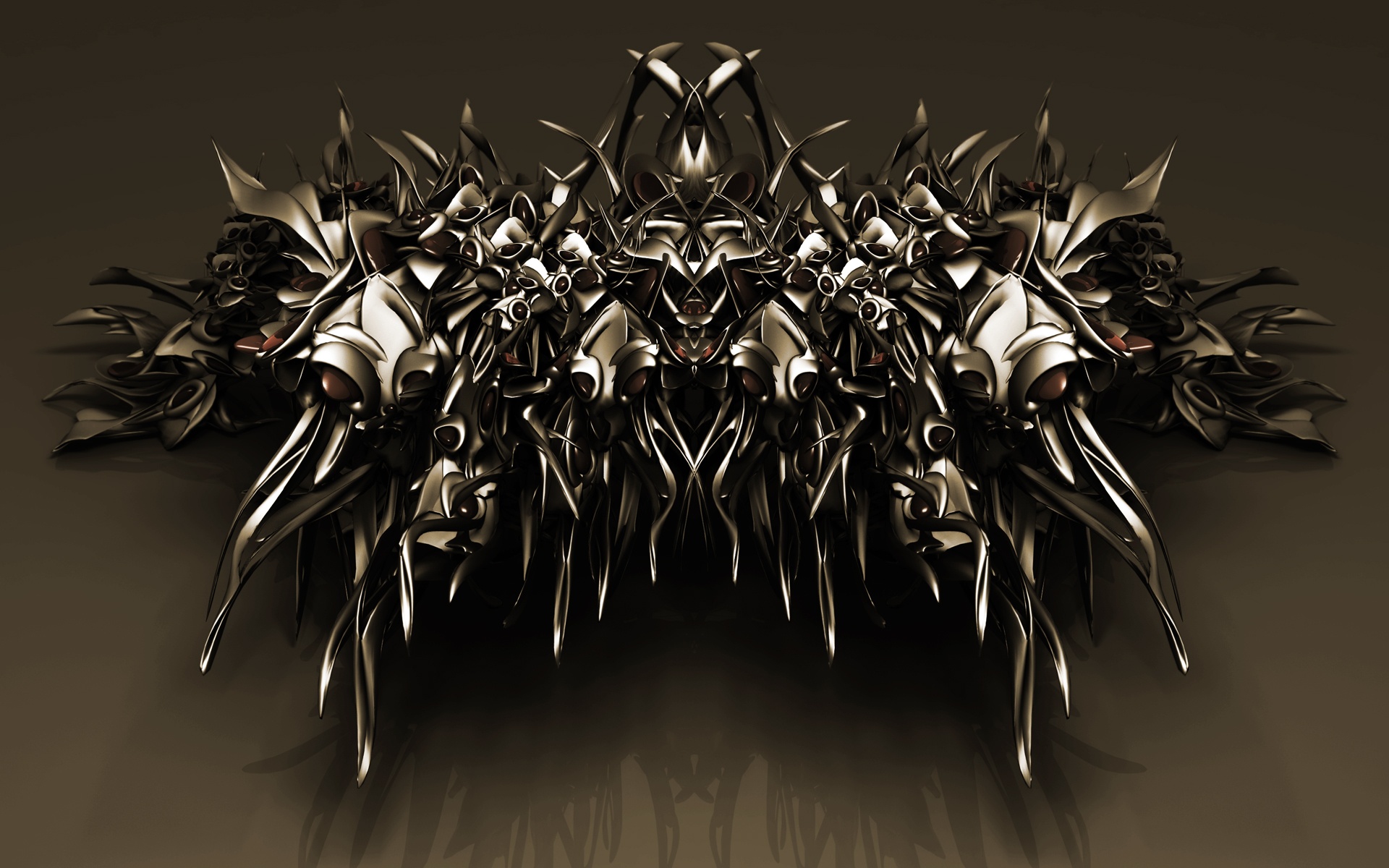 Страшная трехмерная абстракция обои