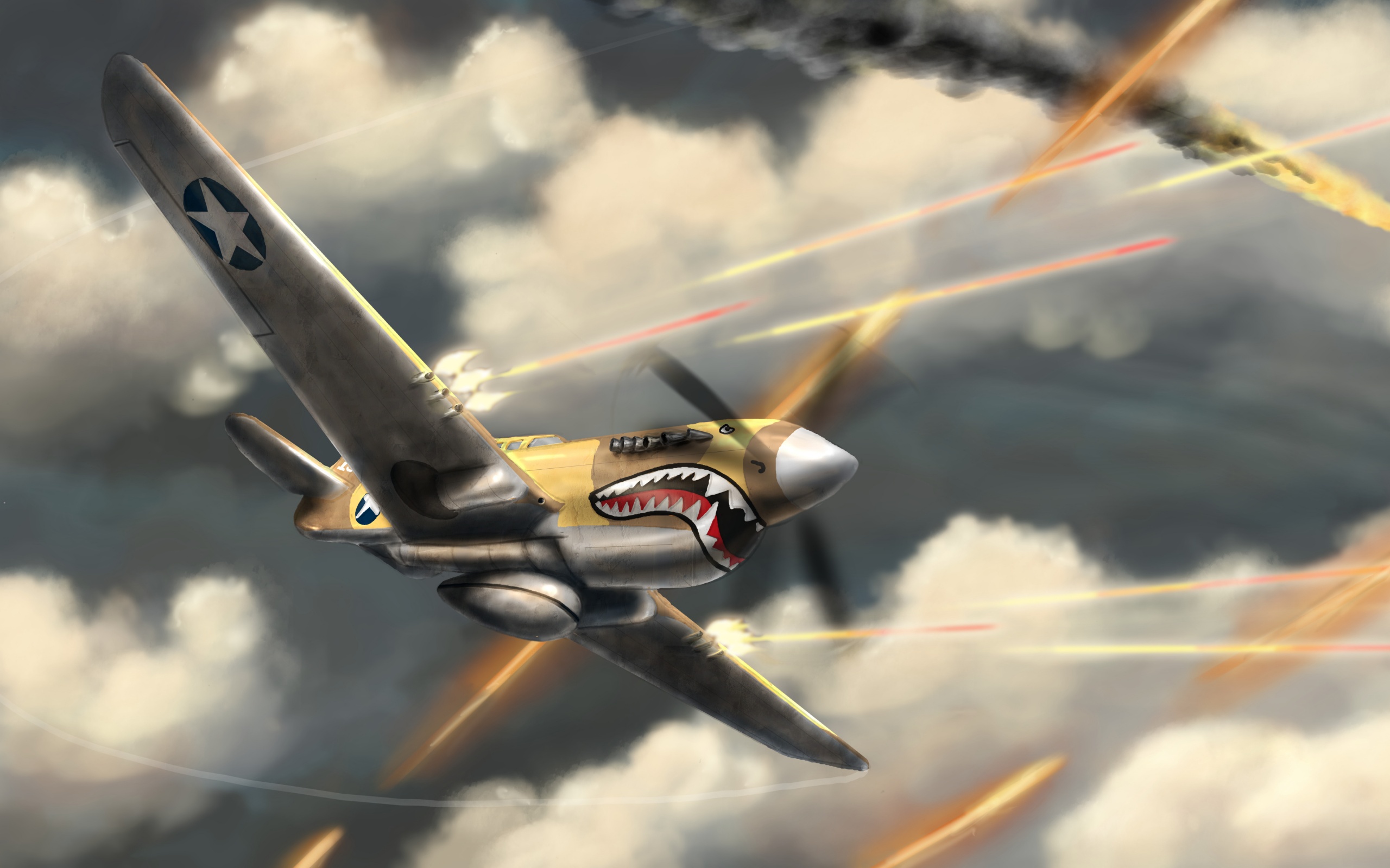 Истребитель акула обои