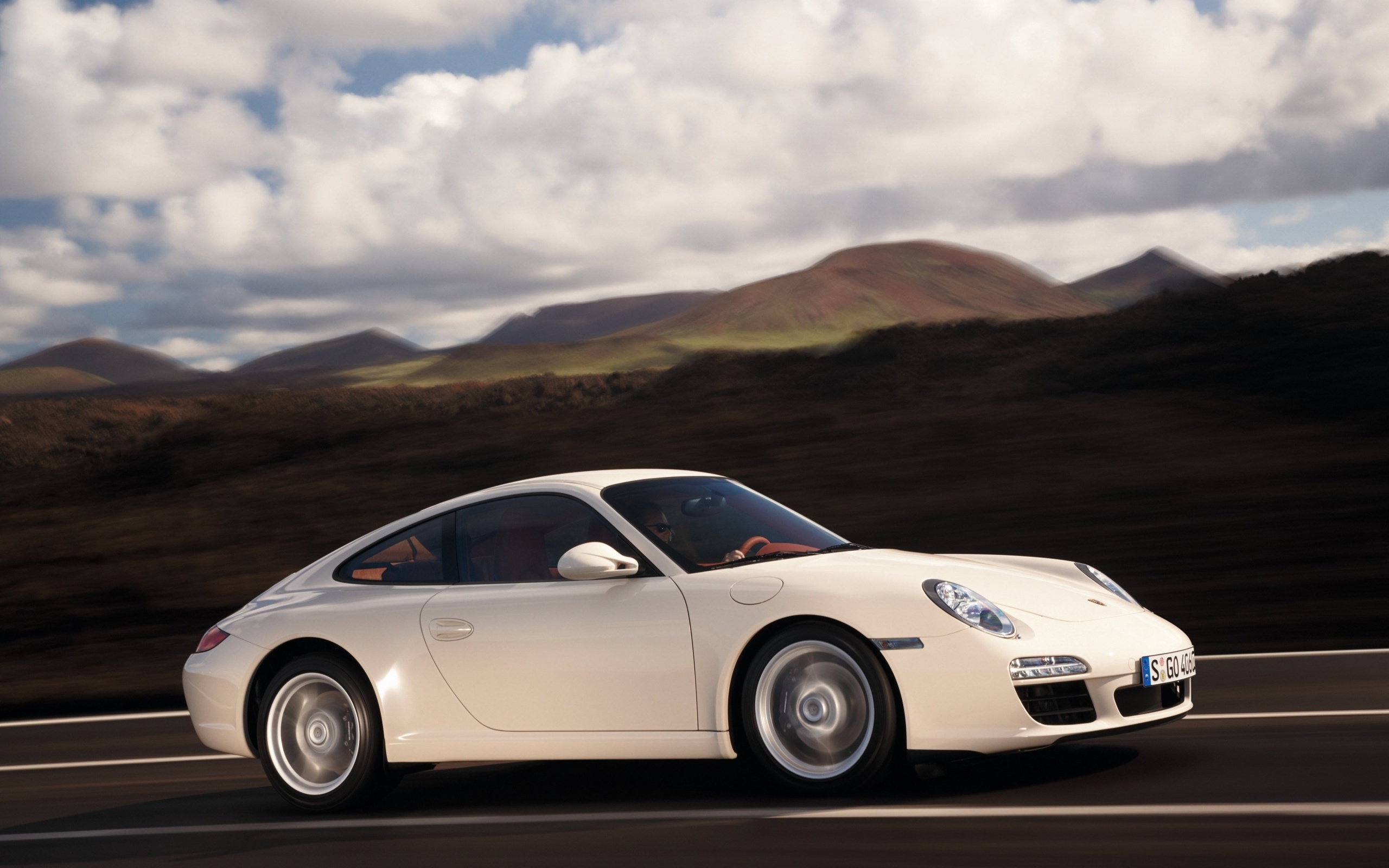 Белый порш обои