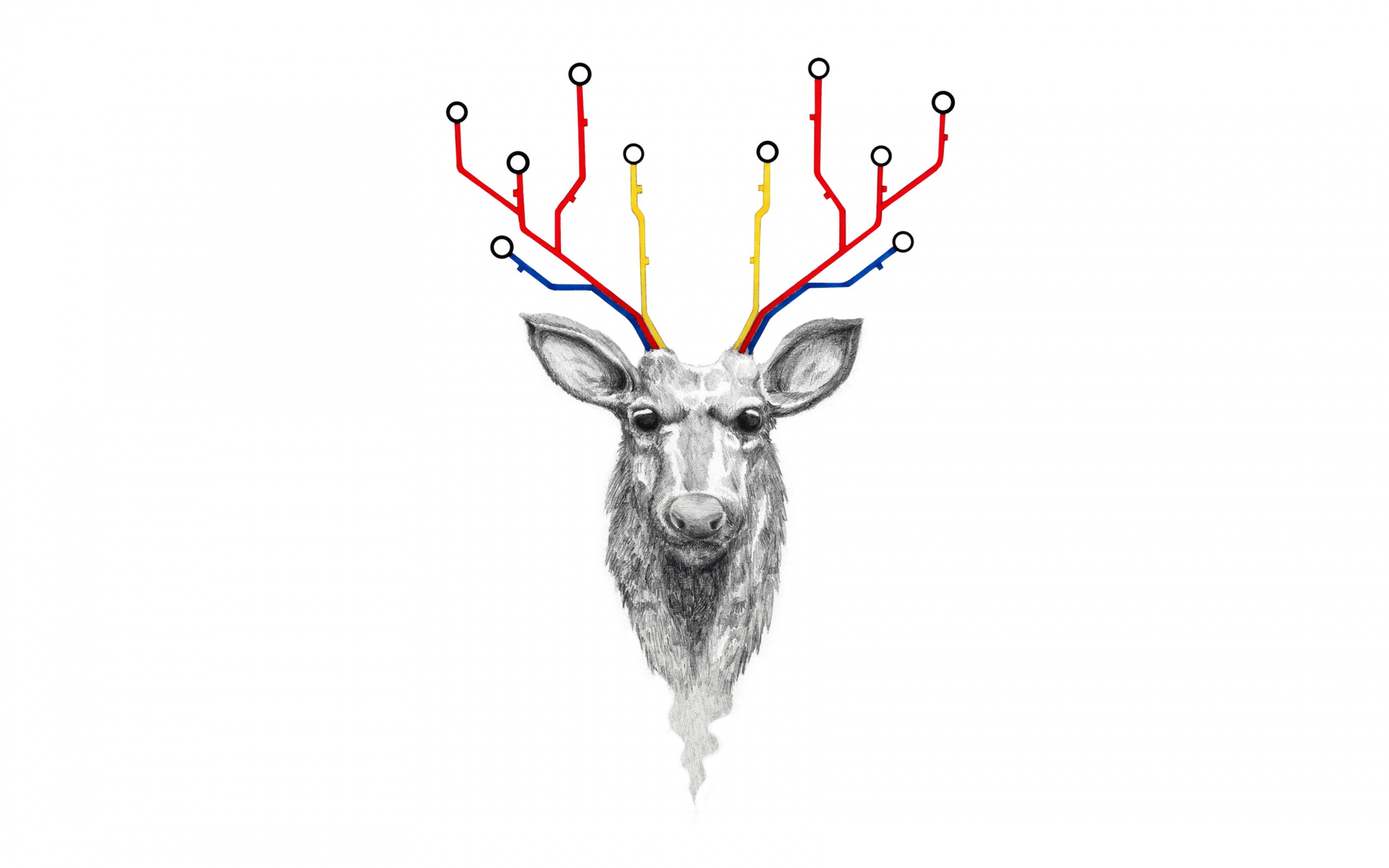 Схематичный олень обои