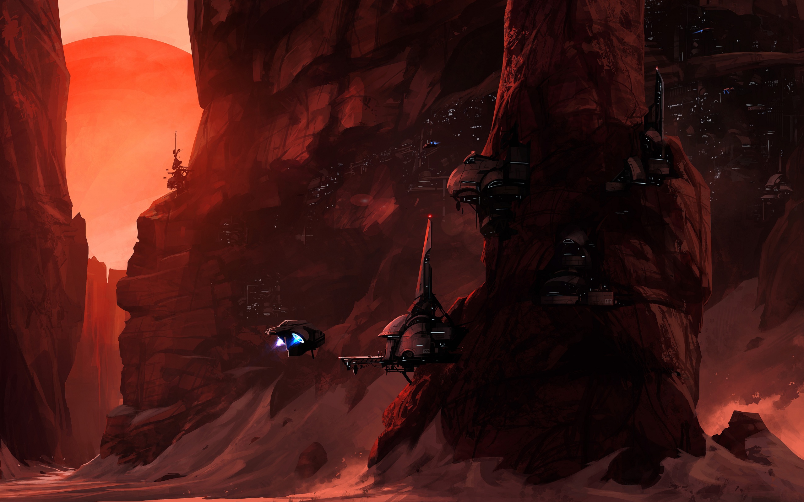 Красные горы обои